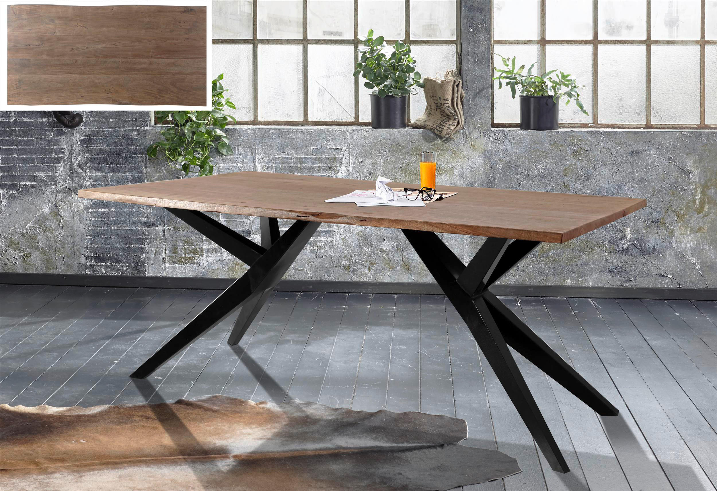 Thumbnail - Esstisch Genua mud B/H/T: ca. 180x90x76 cm