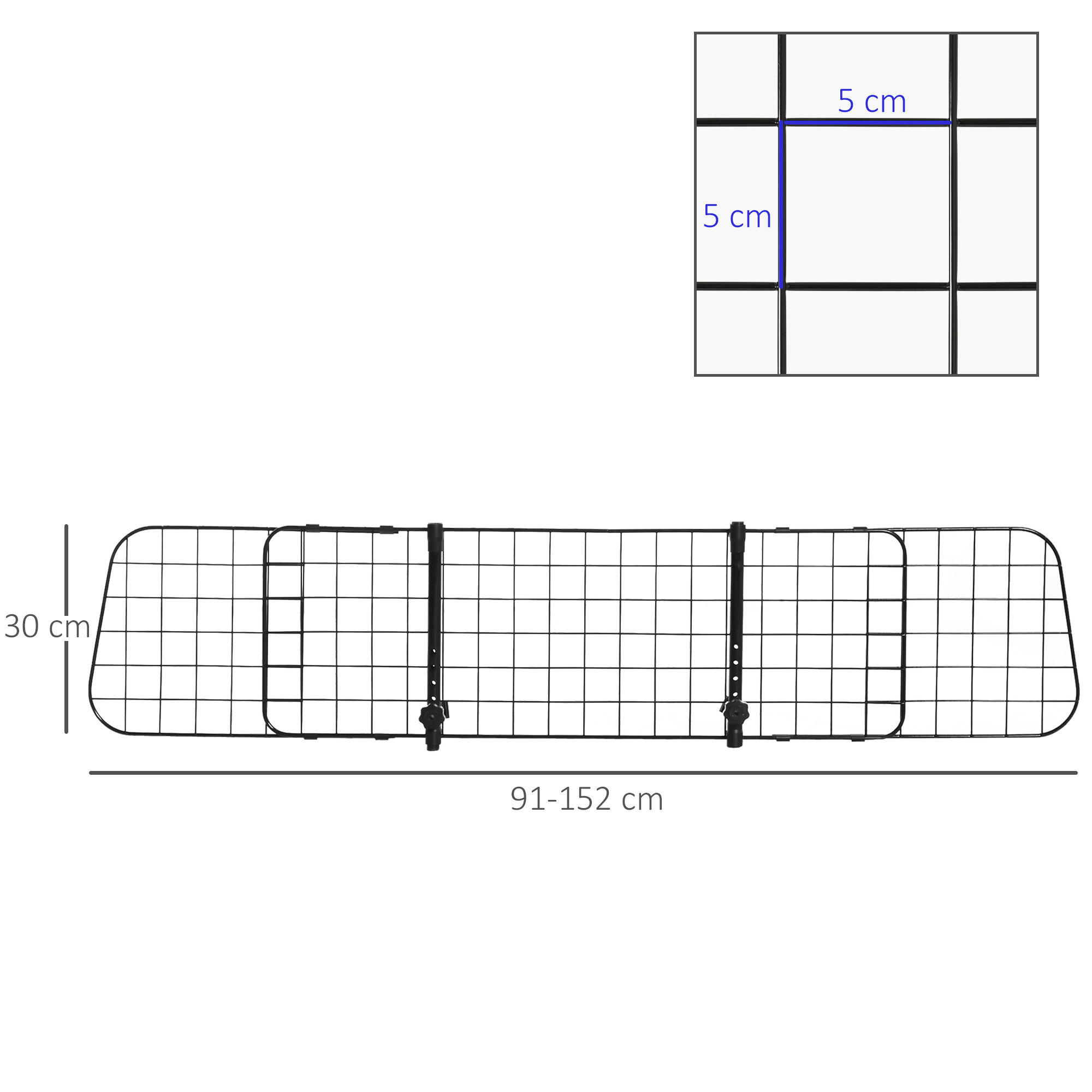 Thumbnail - PawHut Hunde-Schutzgitter schwarz Kunststoff B/H/L: ca. 0,6x152x30 cm