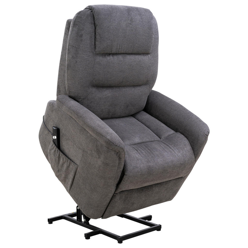 Thumbnail - Sessel grau Microfaser B/H/T: ca. 88x106x93 cm