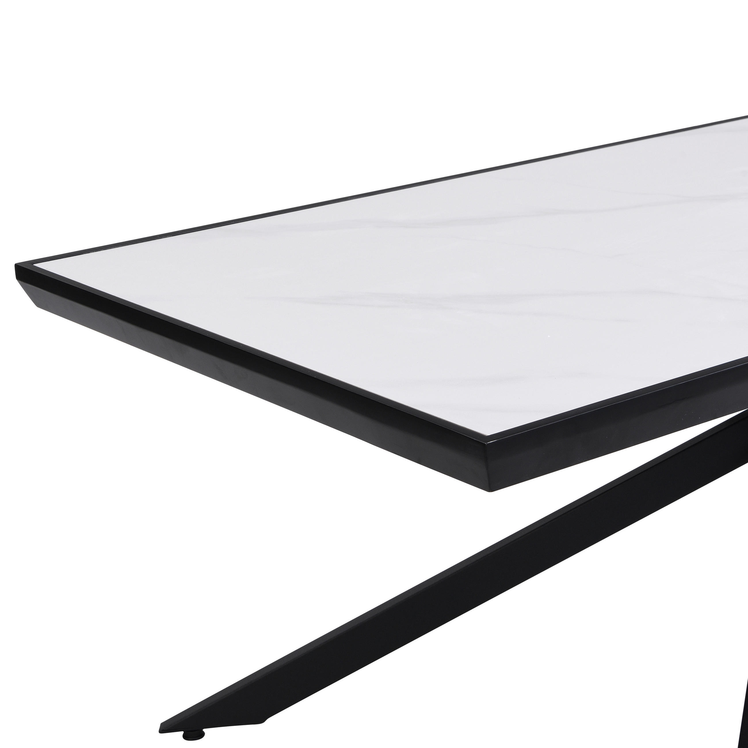 Thumbnail - Couchtisch Jana weiß Marmor Optik B/H/T: ca. 120x48x60 cm