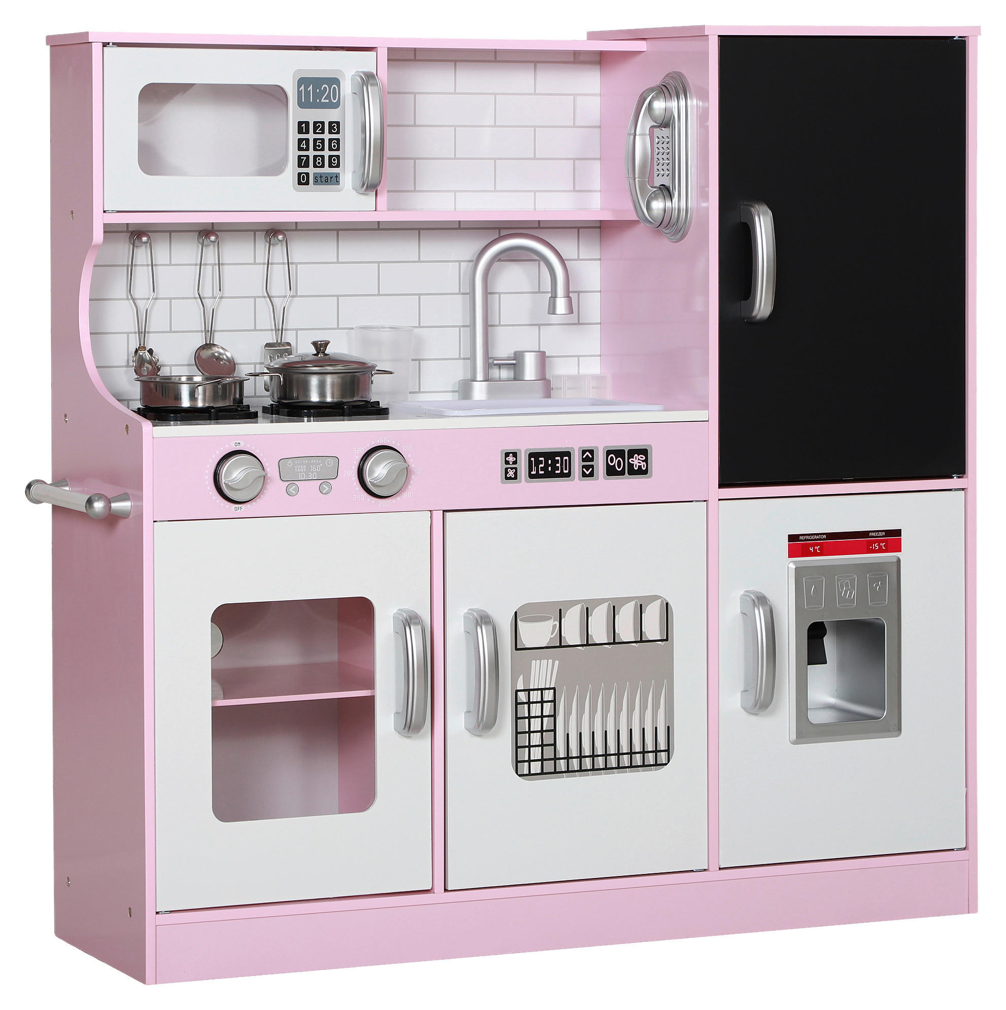 AIYAPLAY Kinderküche rosa B/H/L: ca. 26,8x81x83,8 cm