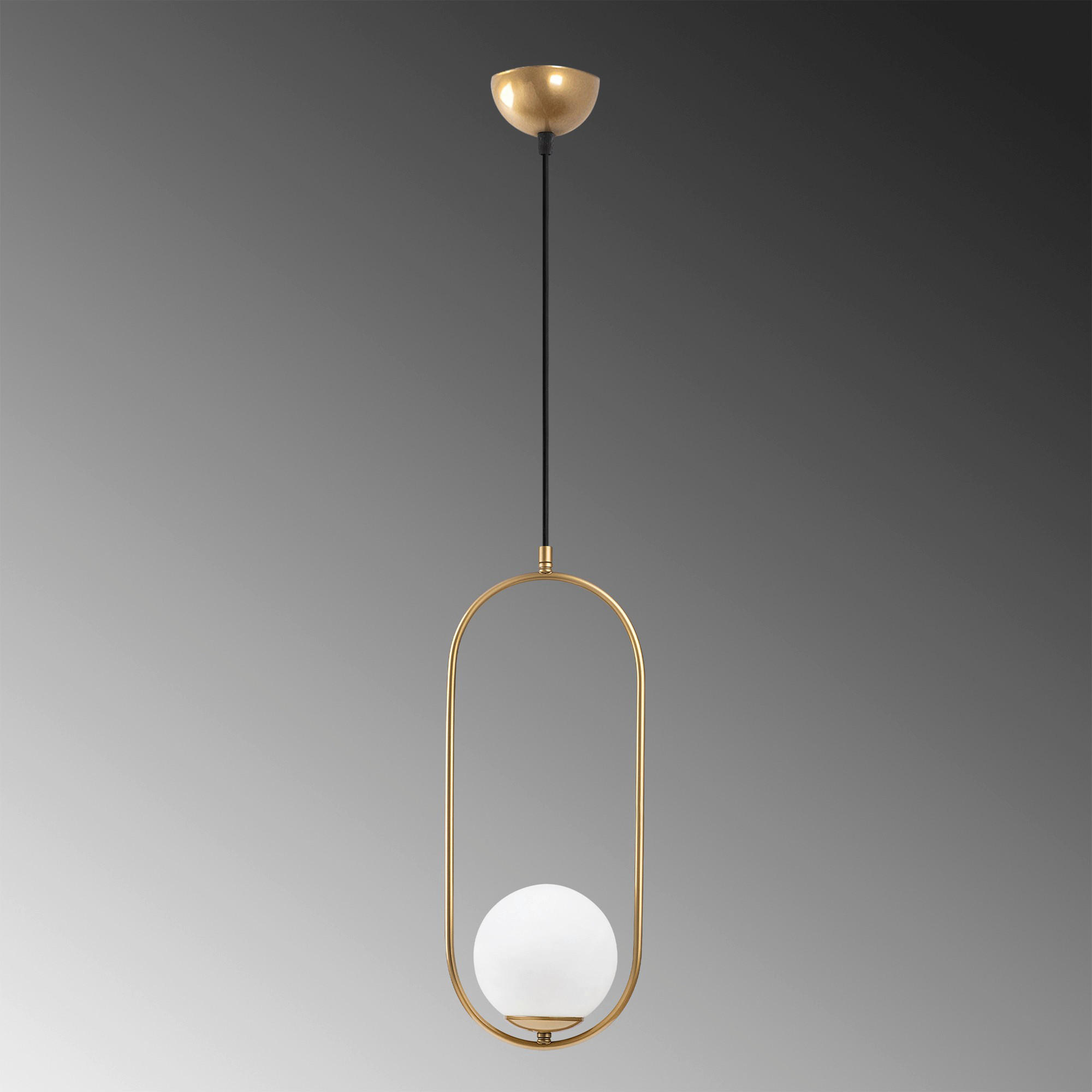 Thumbnail - Opviq Pendelleuchte Mudon gold Glas B/H/T/L/D: ca. 15x146x15x15x15 cm E27 1 Brennstellen