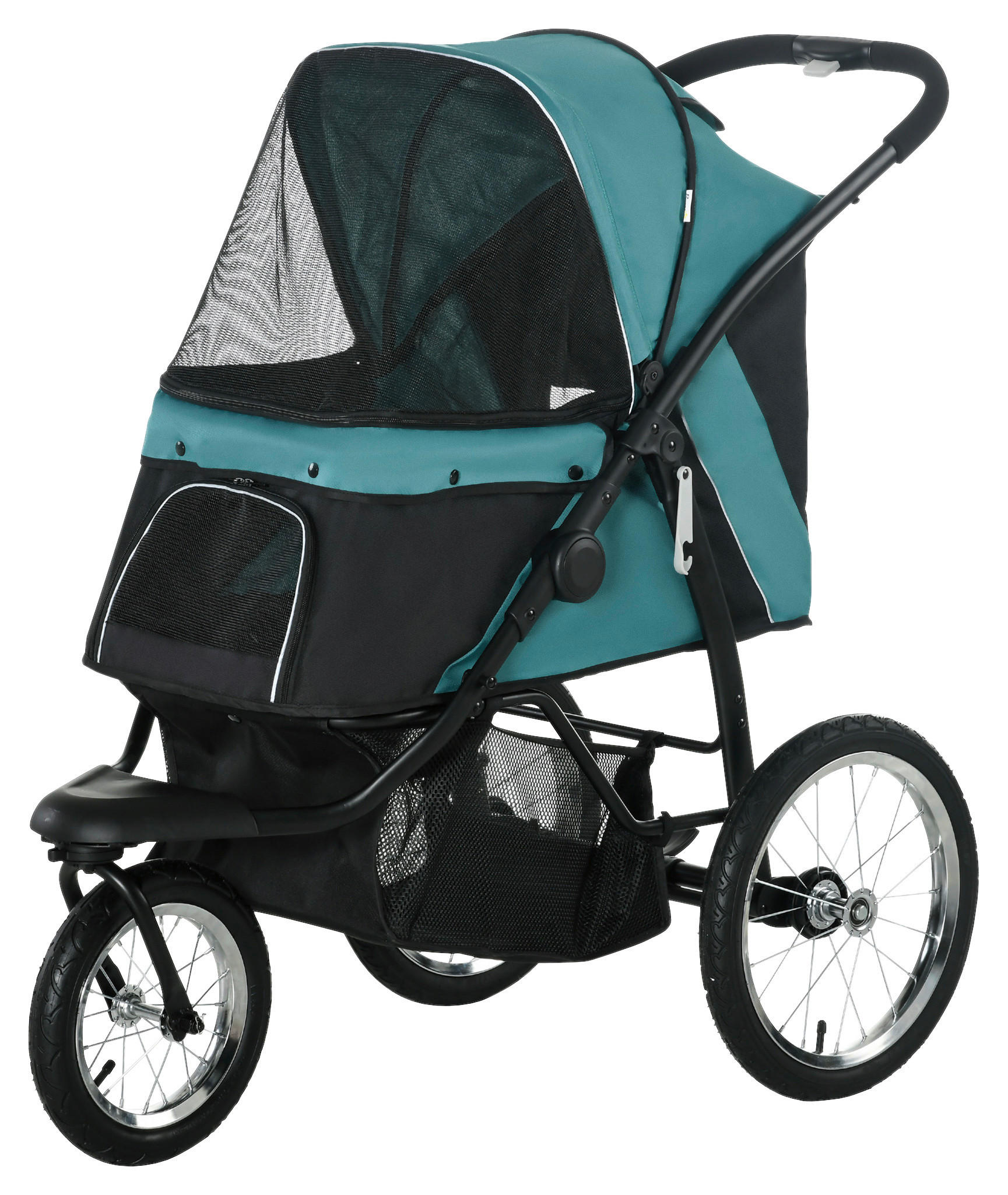 PawHut Hundebuggy dunkelgrün Polyester B/H/L: ca. 58x107x111 cm