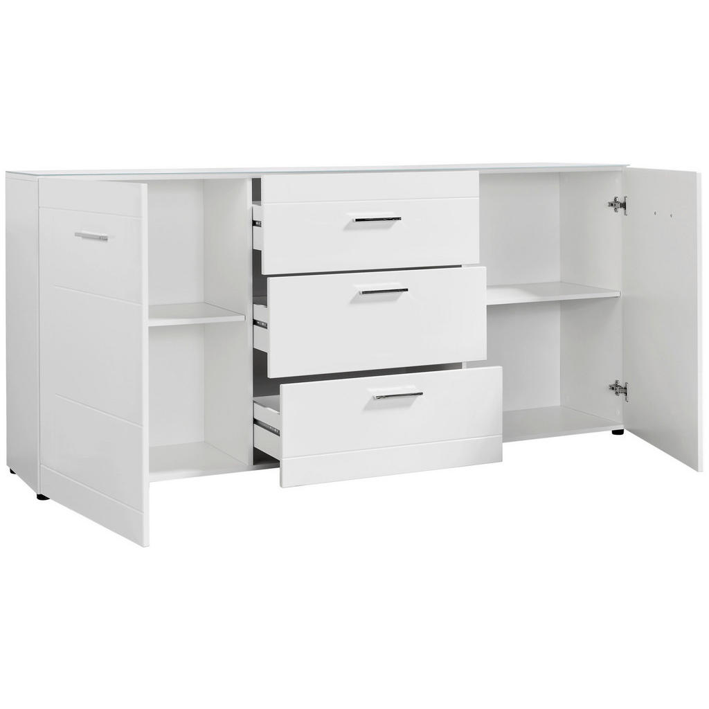 Thumbnail - Sideboard Atlanta weiß Hochglanz perlweiß Optik B/H/T: ca. 192x88x40 cm