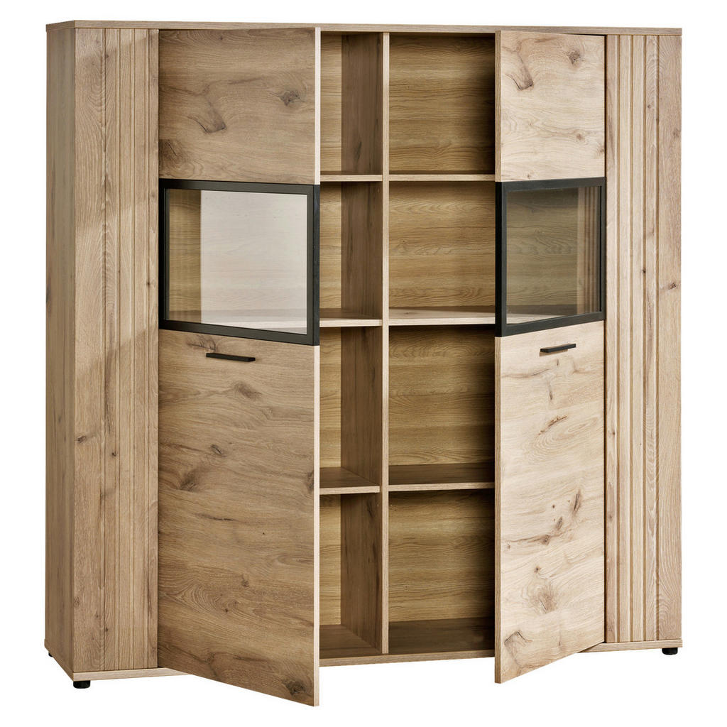 Thumbnail - Highboard Turin Eiche Viking Nachbildung B/H/T: ca. 150x157x40 cm