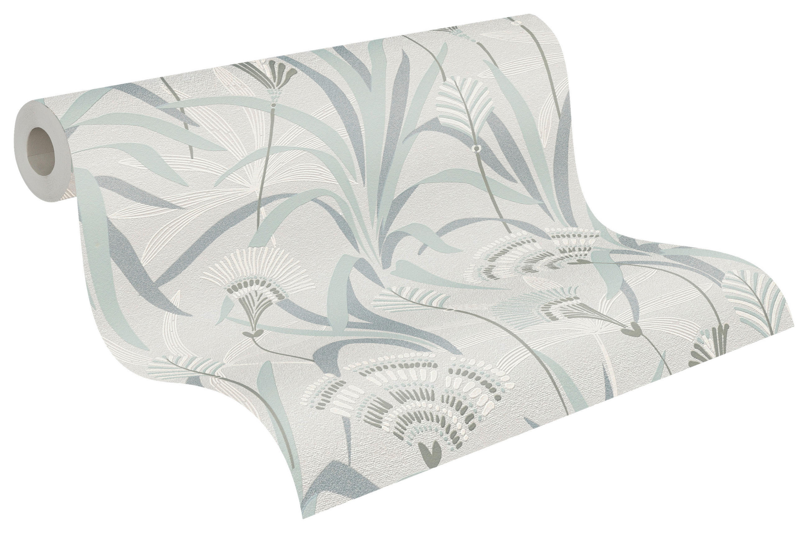 A.S.Creation Vliestapete grau grün blau B/H/D: ca. 53x1005x9,2 cm