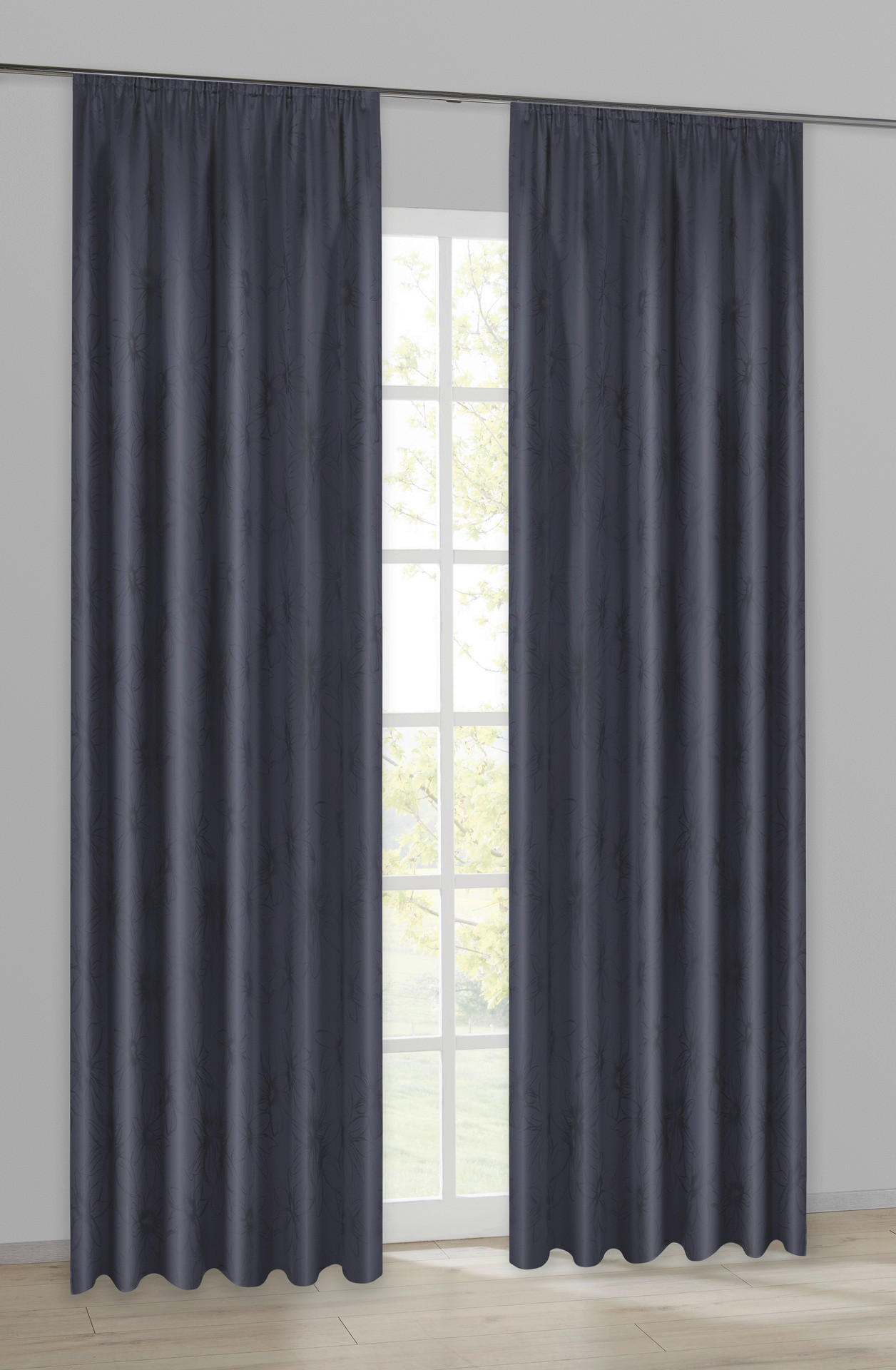 ACUS design collection Dekovorhang Paradiso anthrazit B/L: ca. 140x245 cm