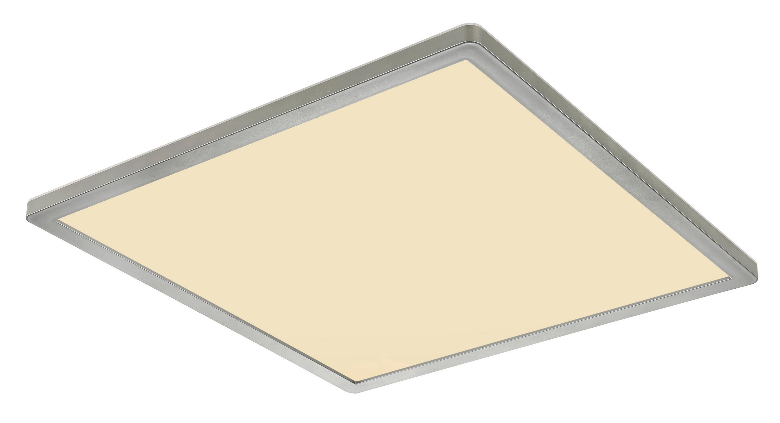 GLOBO LED-Deckenleuchte Opal nickel matt Kunststoff B/H/T: ca. 42x2,5x42 cm