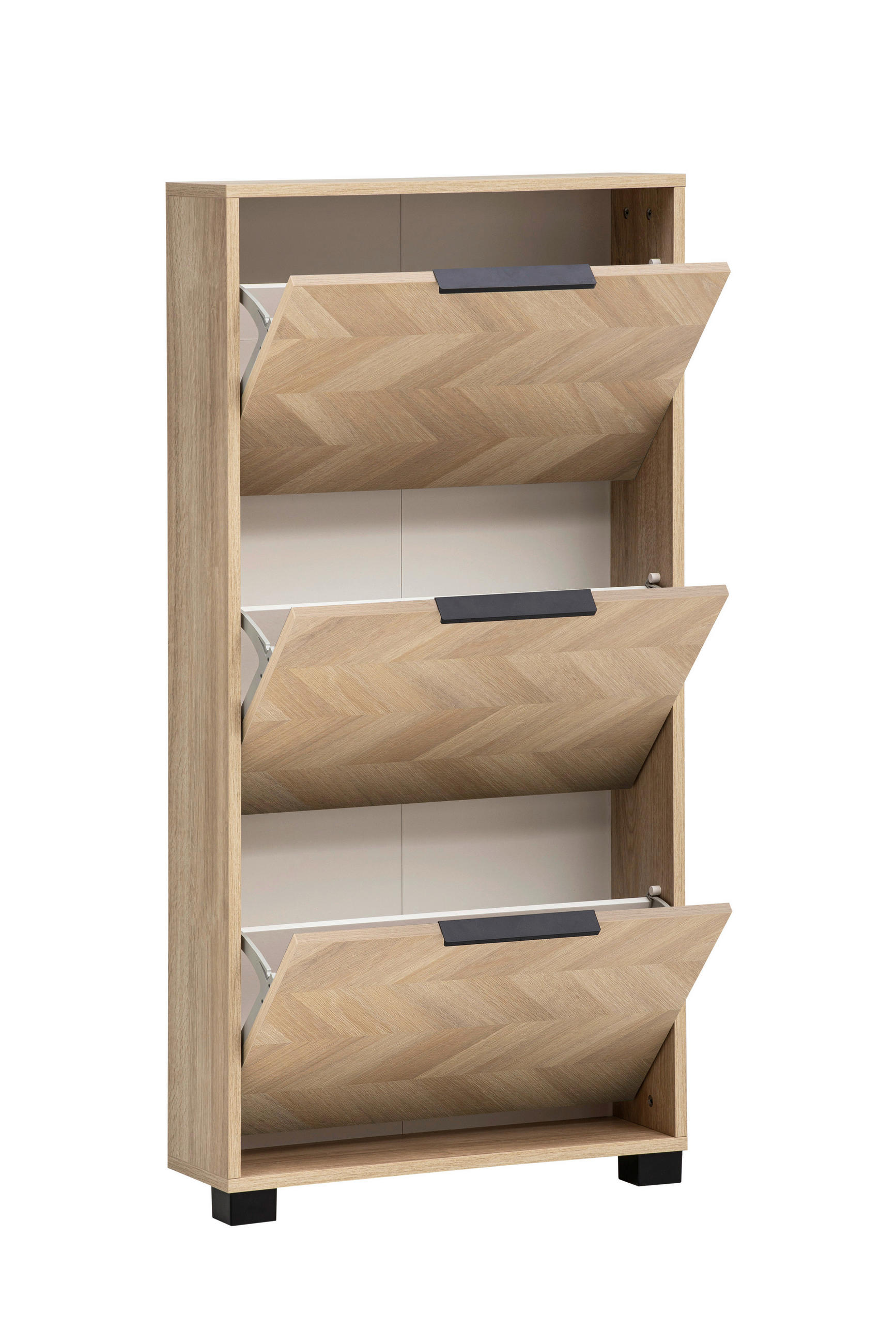 Thumbnail - Schuhkipper Piazza, 3er Eiche Nachbildung B/H/T: ca. 59,8x124,5x19,55 cm