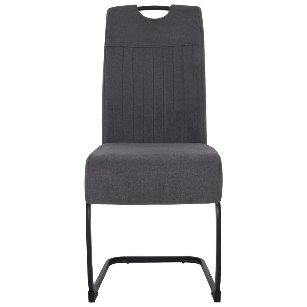 Thumbnail - Schwingstuhl Margie dunkelgrau Microfaser B/H/T: ca. 46x104x61 cm