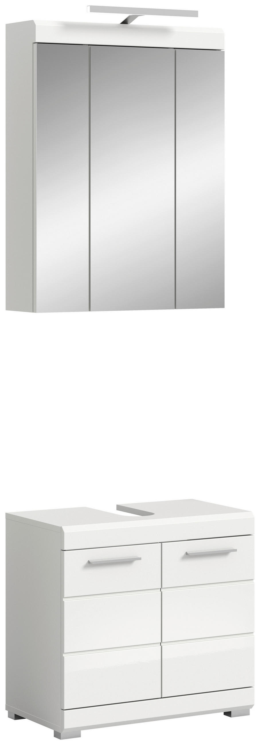 Badezimmer-Set Scout weiß weiß Hochglanz B/H/T: ca. 60x191x34 cm