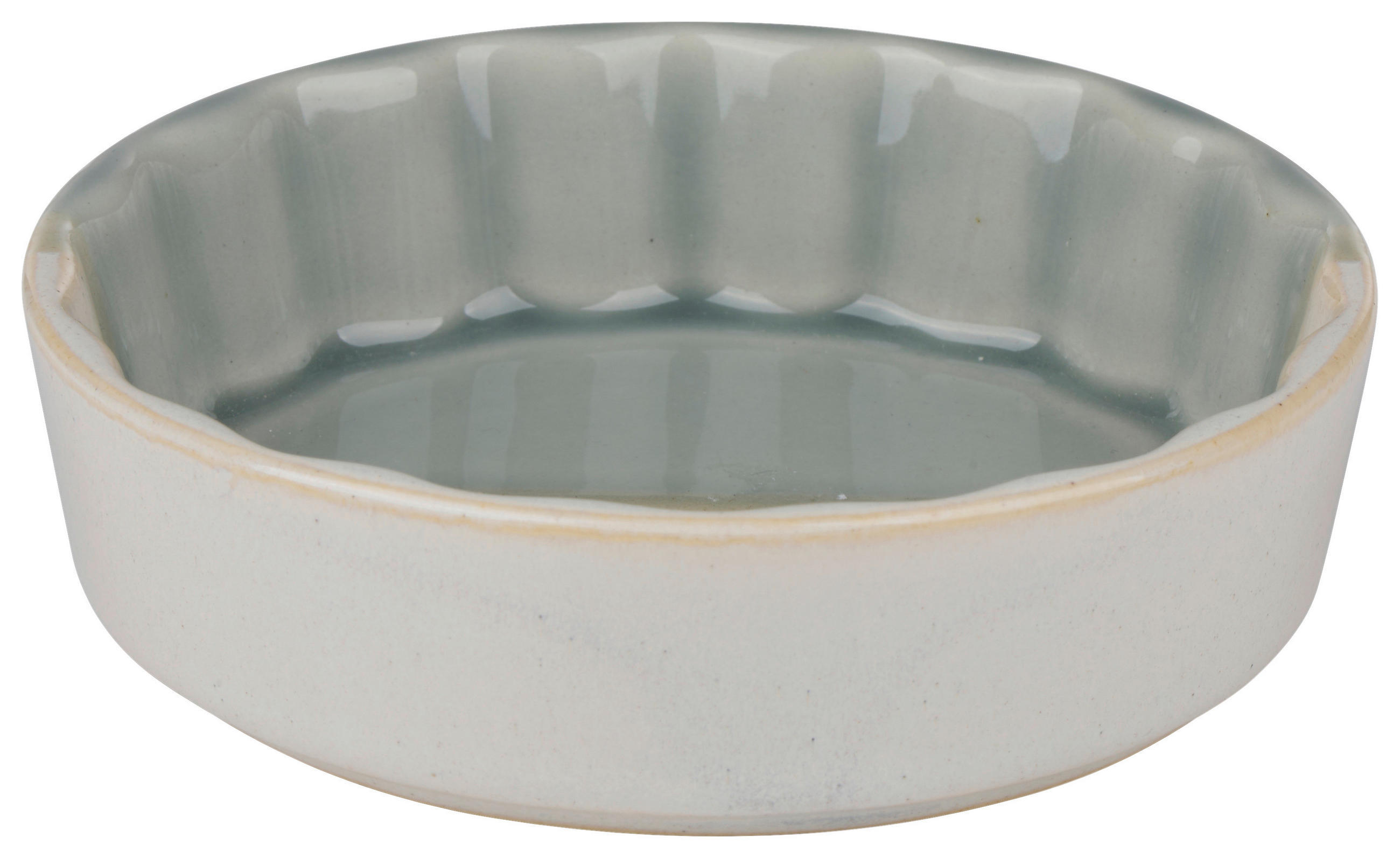 Auflaufform grau Steinzeug B/H/L: ca. 12x3,5x12 cm