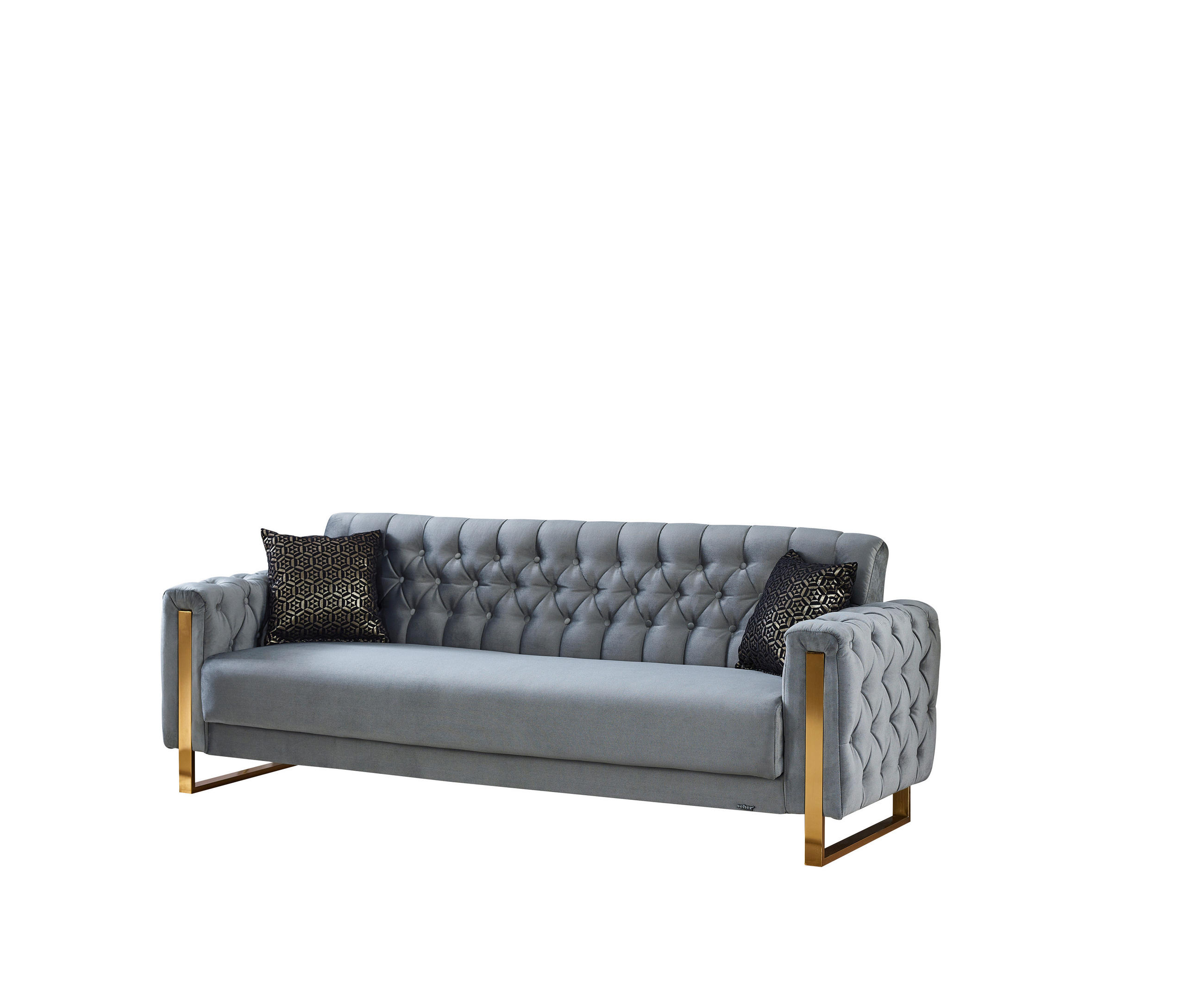 Thumbnail - Schlafsofa Crystal braun grau B/H/T: ca. 235x86x87 cm