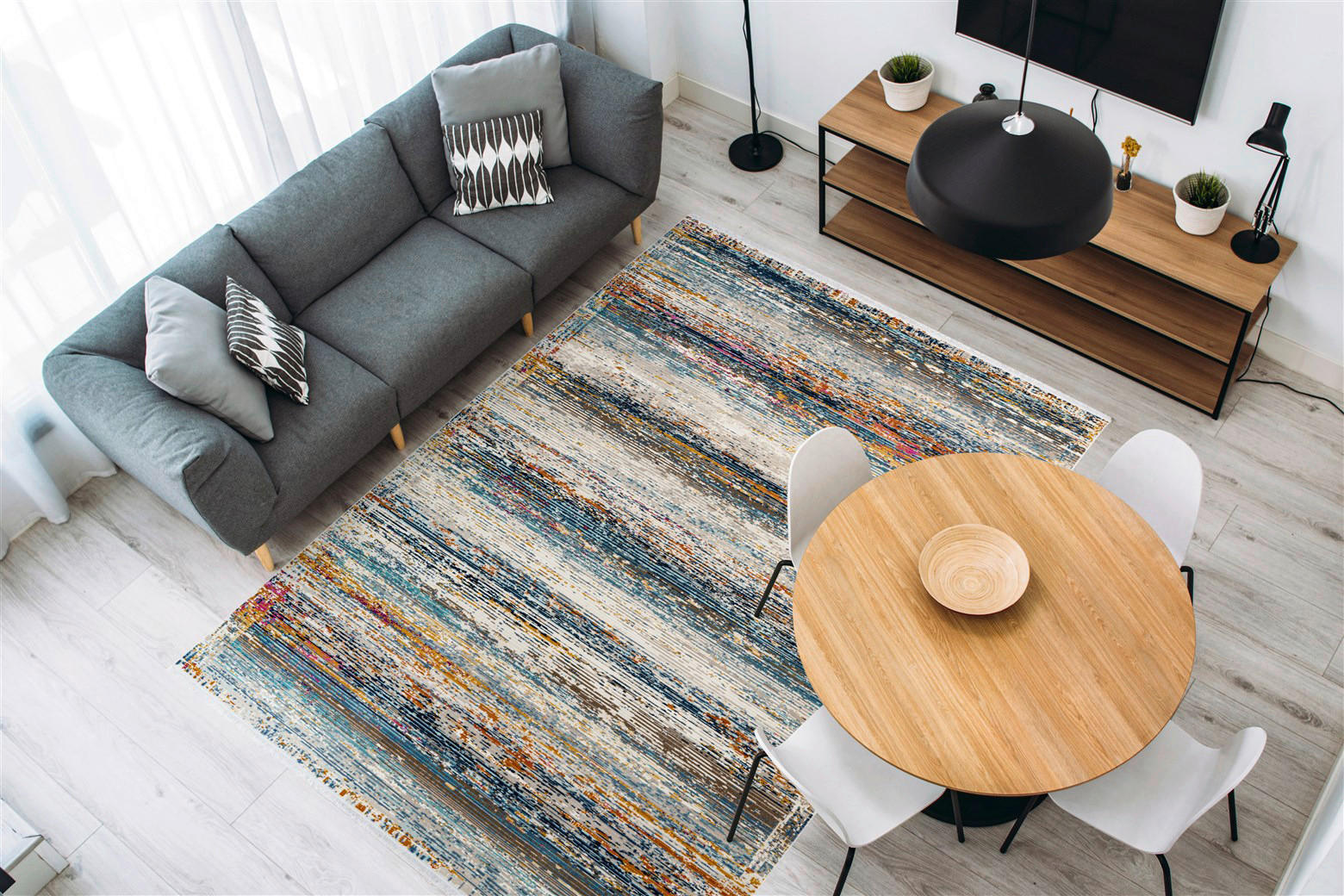 Thumbnail - me gusta Kurzflorteppich Anouk 825 mehrfarbig B/H/L: ca. 120x0,35x170 cm