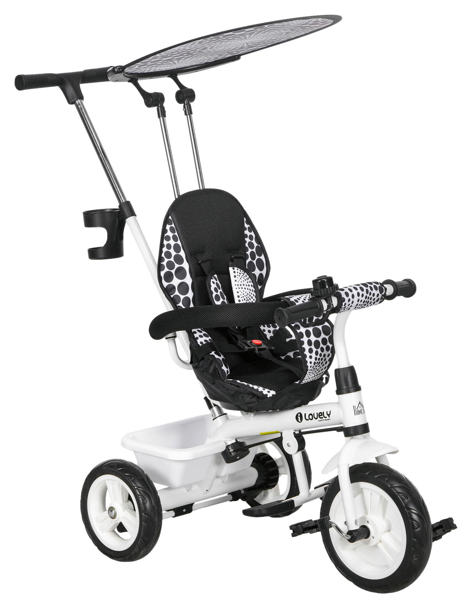 HOMCOM Kinder-Dreirad weiß B/H/L: ca. 47x98x105 cm