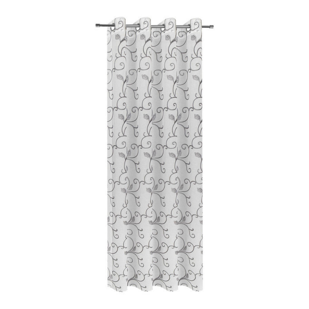 Thumbnail - Happy Home Ösenvorhang Ranke weiß B/L: ca. 140x245 cm