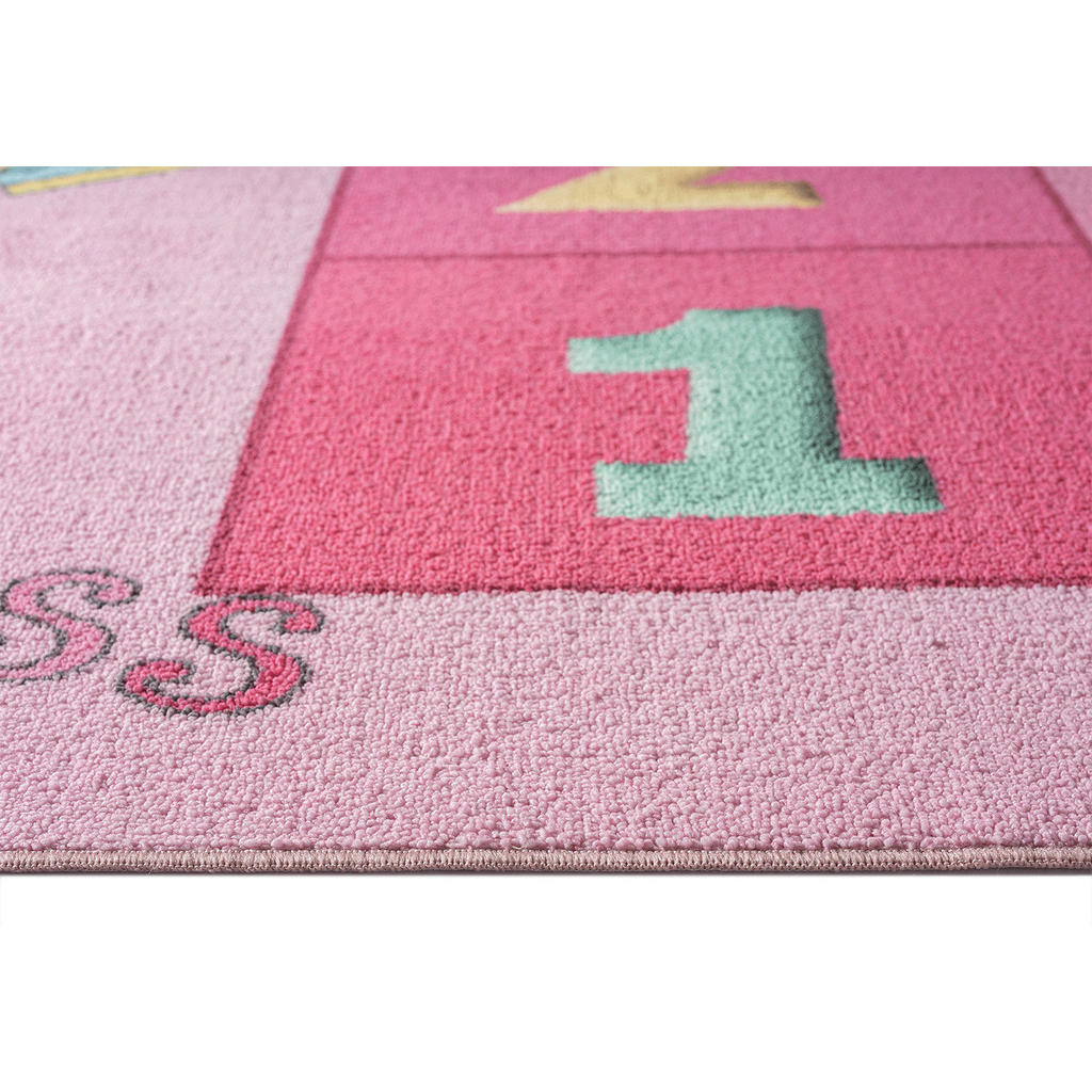Thumbnail - Merinos Teppich Happy Kids pink B/L: ca. 140x200 cm