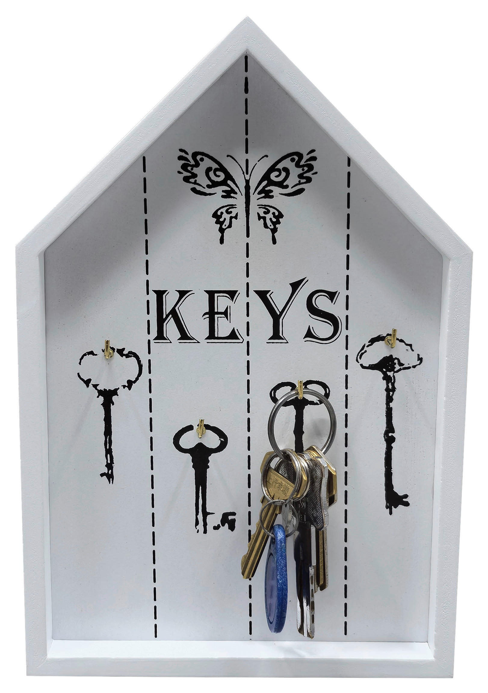 Thumbnail - Schlüsselkasten Eva weiß B/H/T: ca. 16x24x2 cm