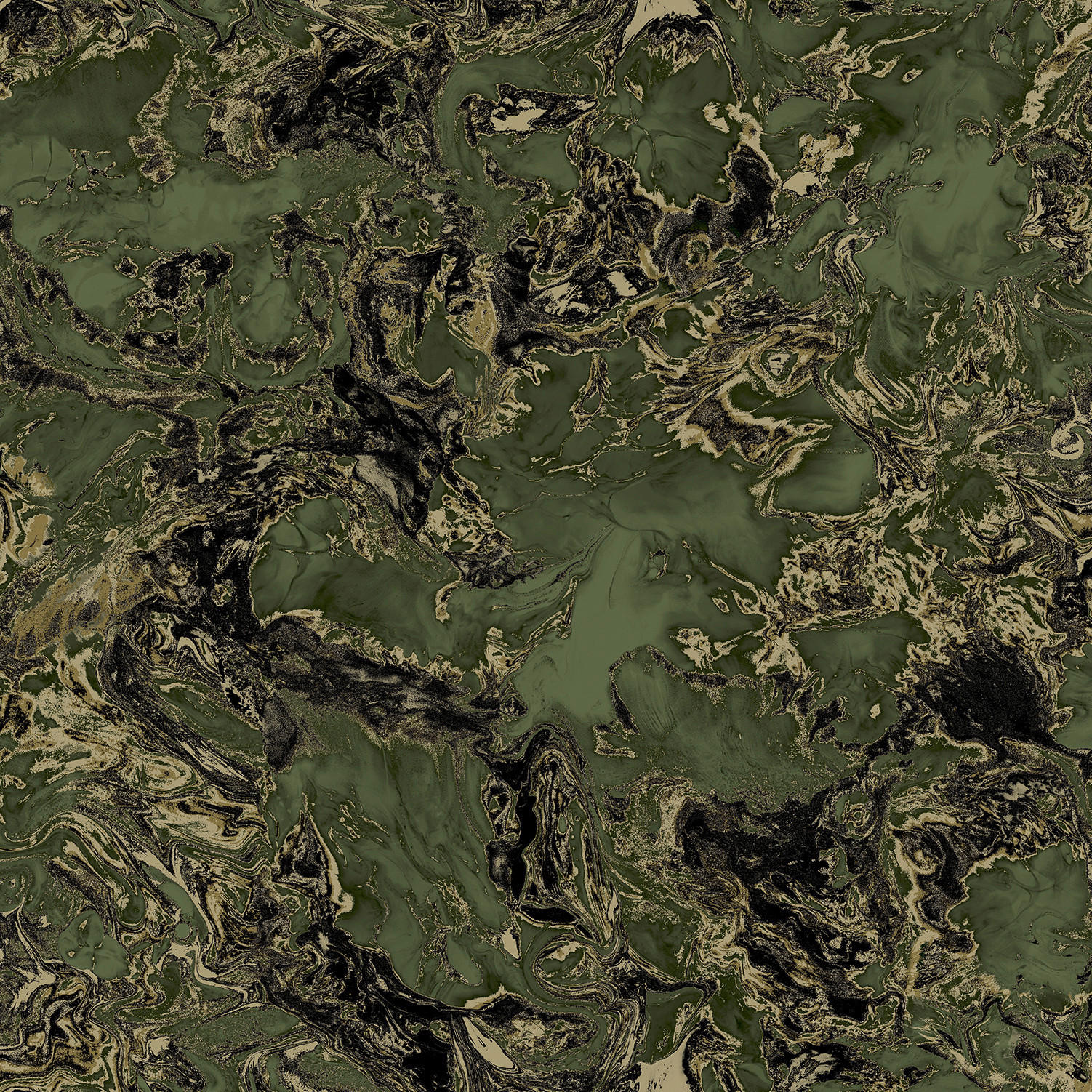 Thumbnail - Vinyltapete Marmoroptik grün gold B/L: ca. 53x1005 cm