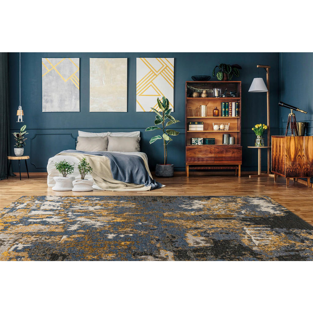 Thumbnail - Padiro Kurzflorteppich Primavera 525 blau B/L: ca. 200x290 cm