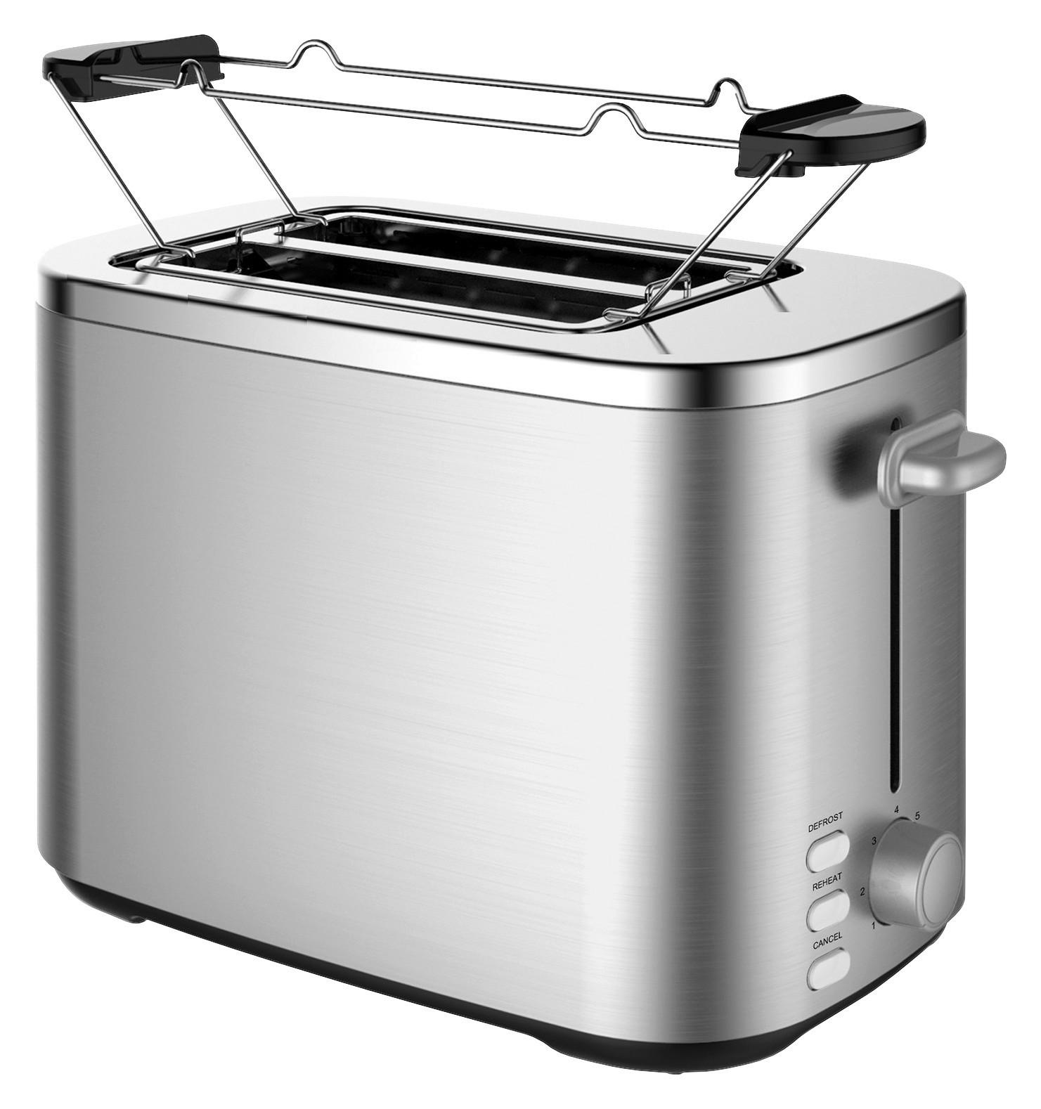 POCOline Toastautomat silber Edelstahl Kunststoff B/H/L: ca. 16,8x19x28,4 cm