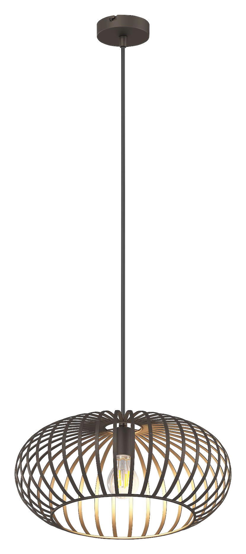 Nowa Pendelleuchte 33270111 rost Metall H/D: ca. 150x40 cm E27 1 Brennstellen