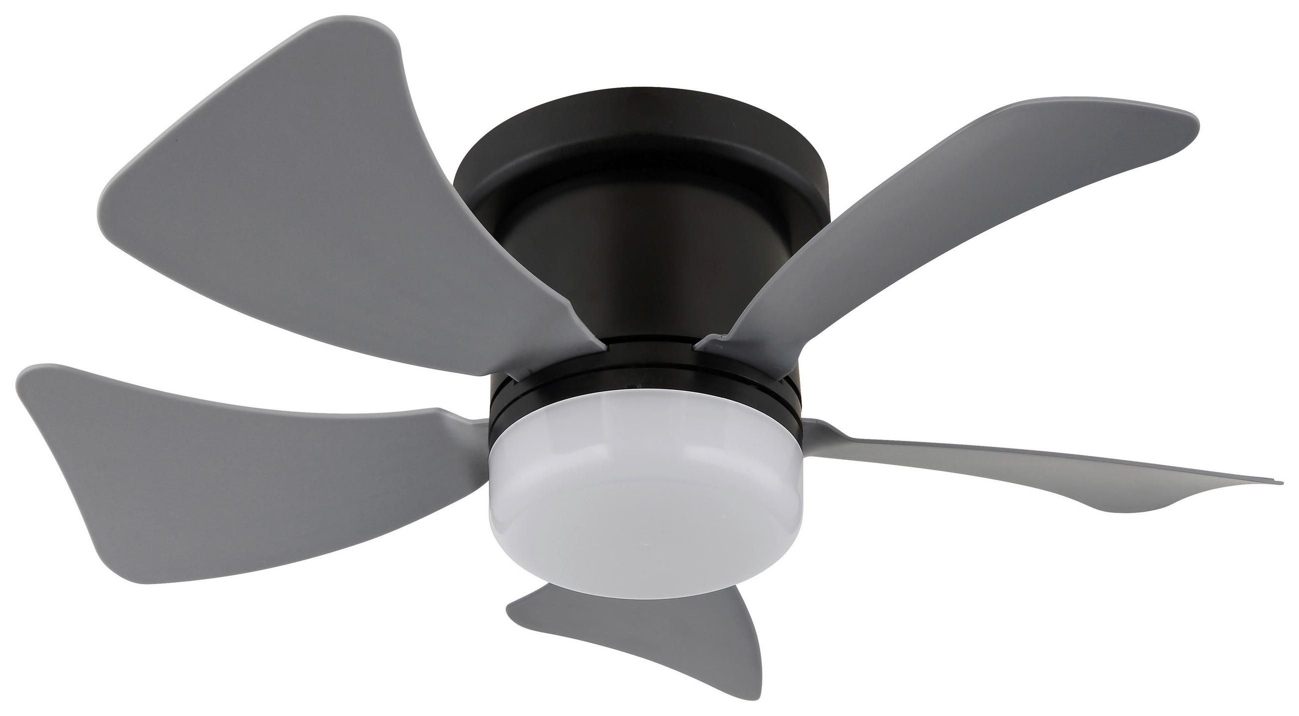 GLOBO Deckenventilator Opal grau mattschwarz H/D: ca. 13x40,6 cm max. 10 W