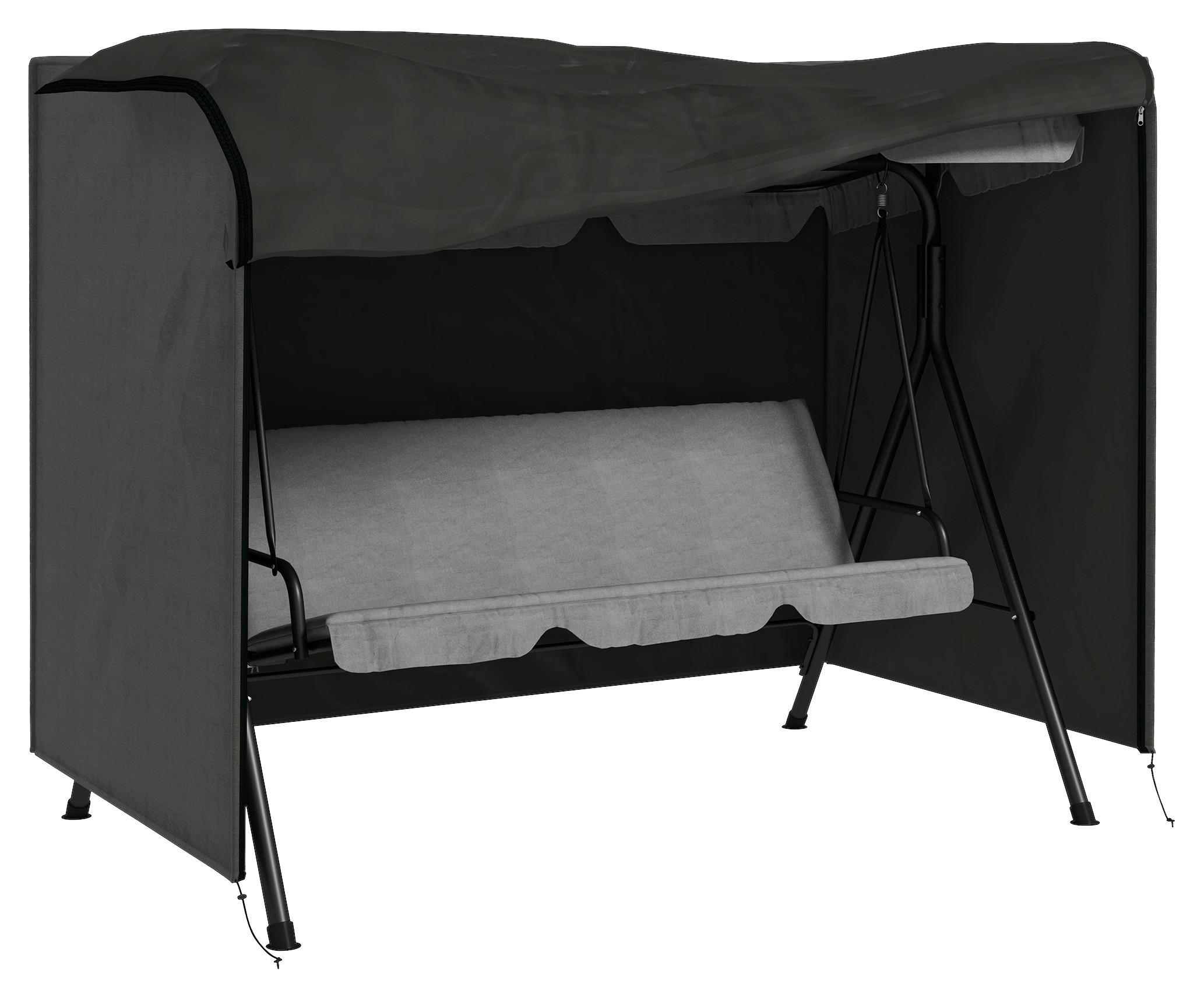 Outsunny Abdeckplane dunkelgrau Polyester B/H/L: ca. 124x164x205 cm