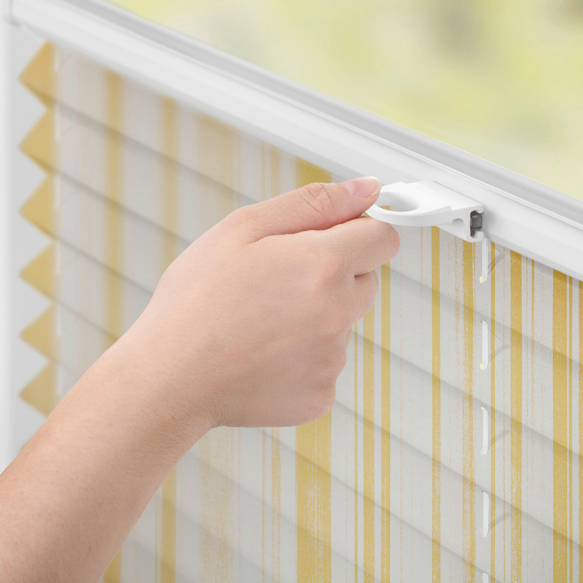 Thumbnail - LICHTBLICK Spannplissee Flowing Honey gelb B/L: ca. 90x130 cm