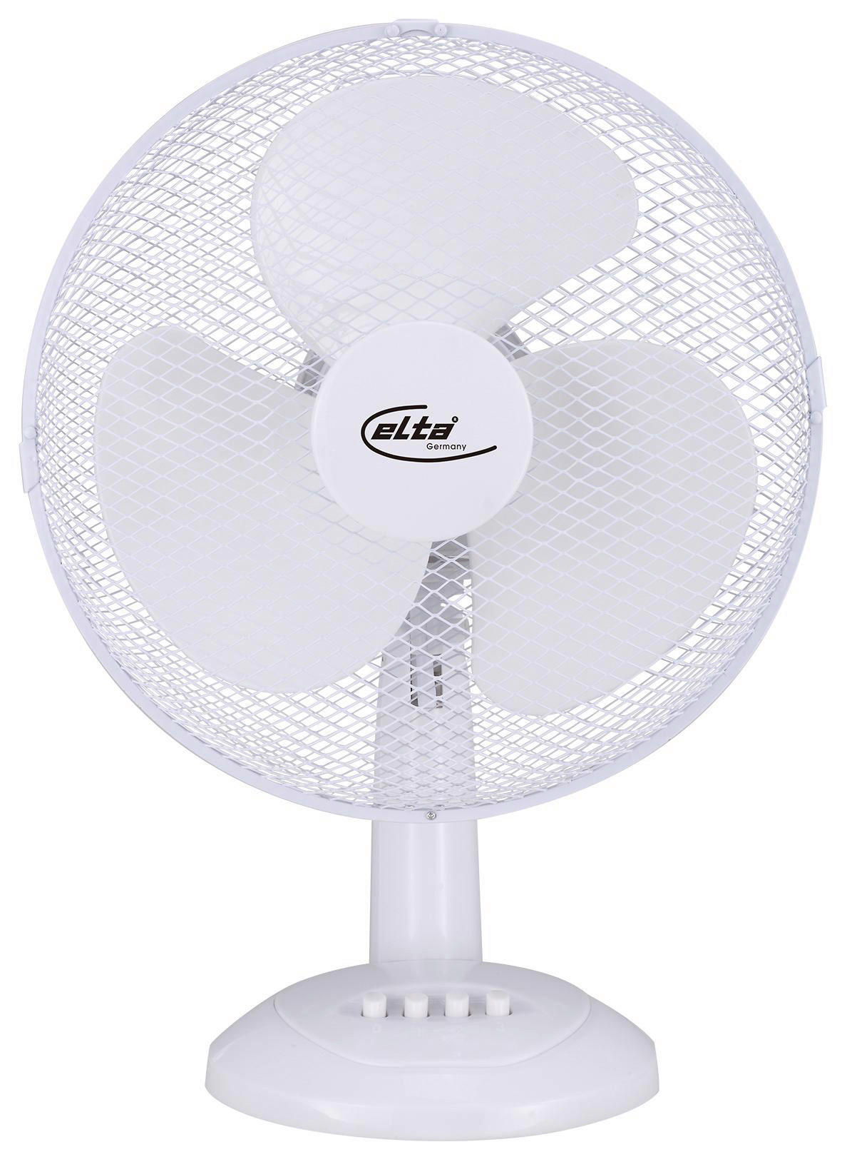 Elta Tischventilator TVT-30.2 weiß Metall Kunststoff D: ca. 30 cm