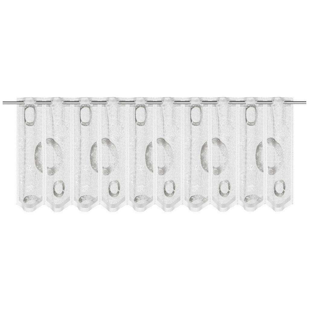 Thumbnail - POCOline Scheibengardine Kreis grau B/L: ca. 150x45 cm