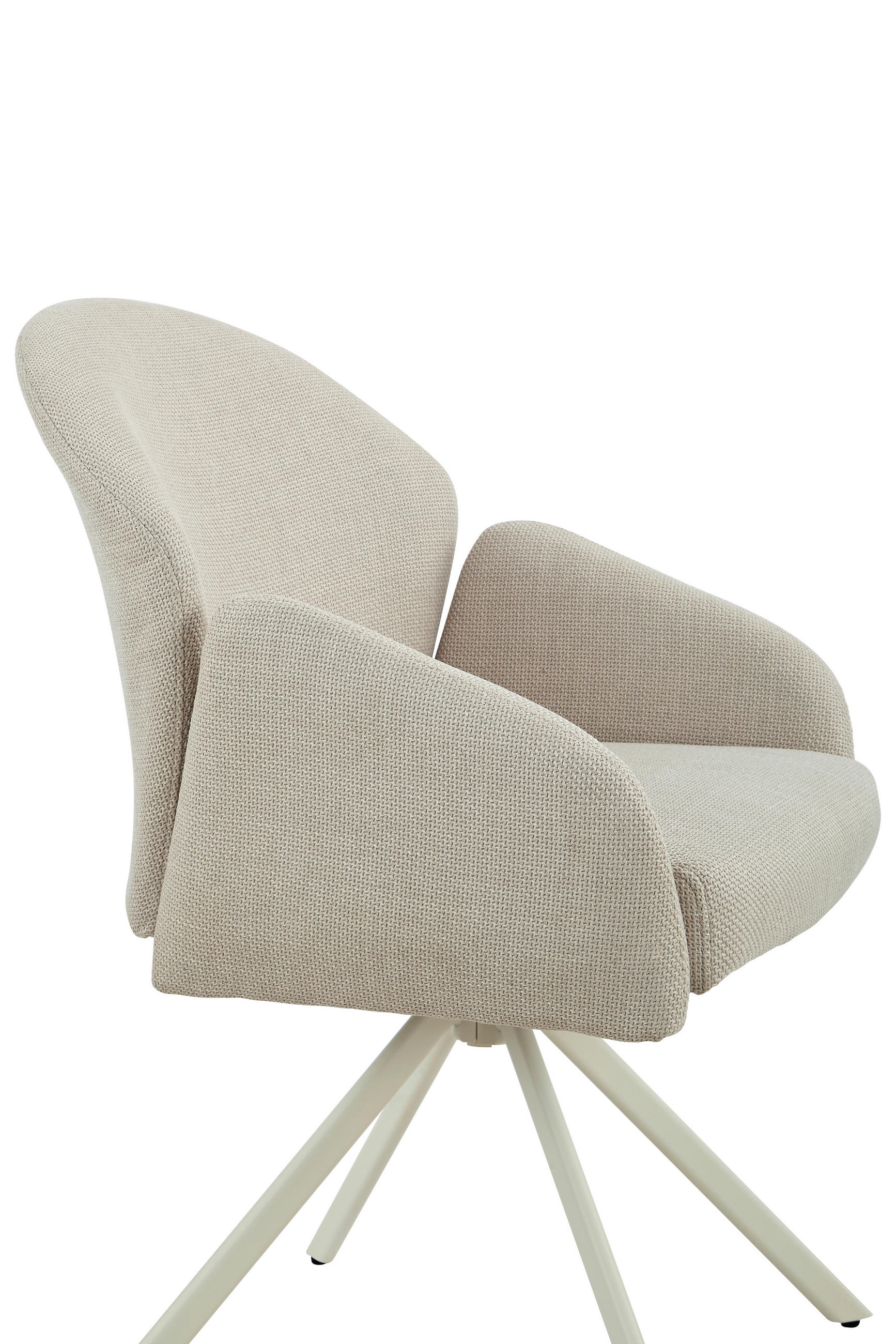 Thumbnail - Drehstuhl Holly creme Microfaser Webstoff B/H/T: ca. 57x84x61 cm