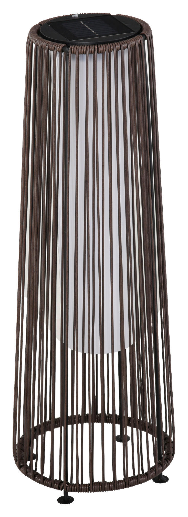 Solarleuchte braun Stahl Kunststoff B/H/L: ca. 21,5x61x21,5 cm