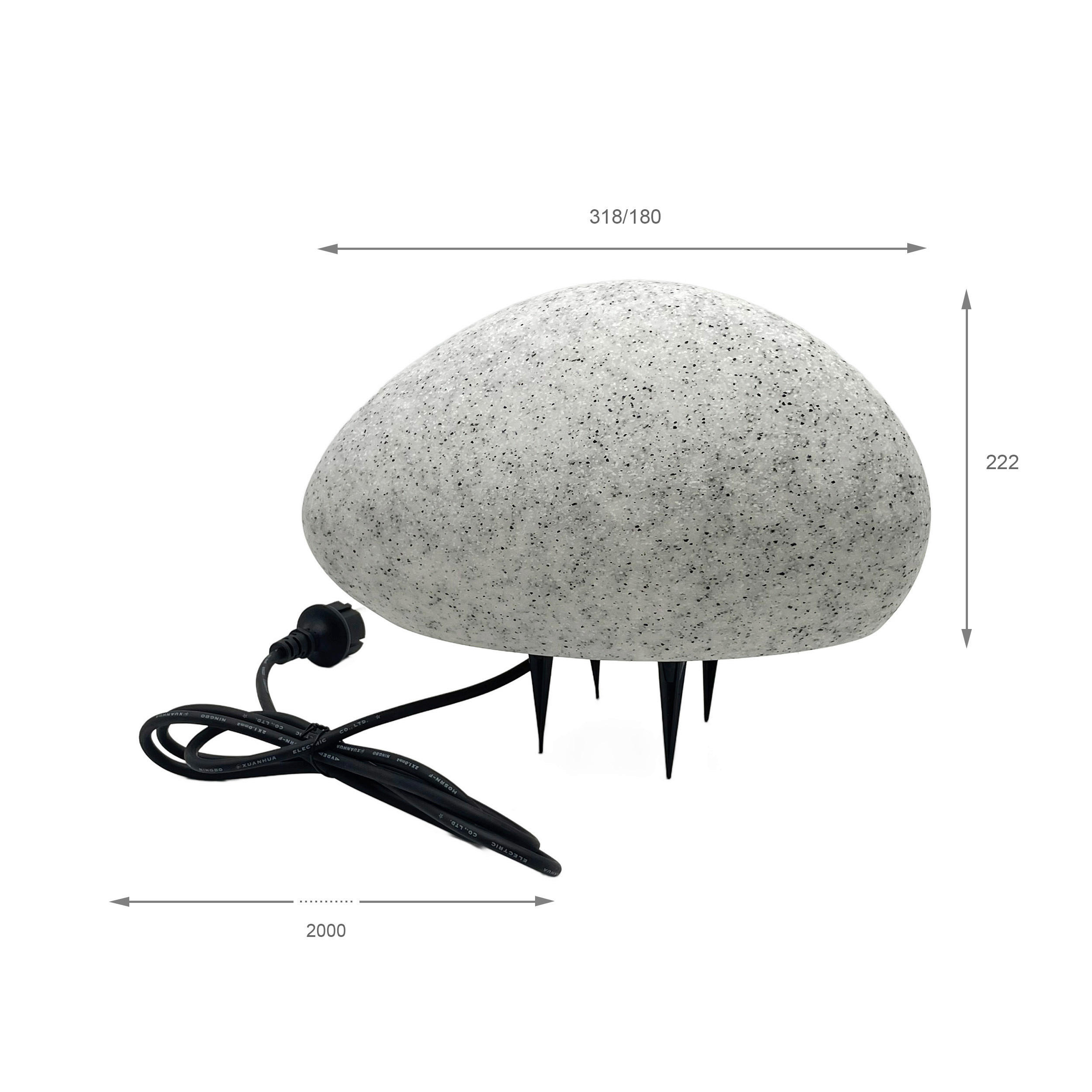 Thumbnail - Außenleuchte stein B/H/L: ca. 20x33x20 cm