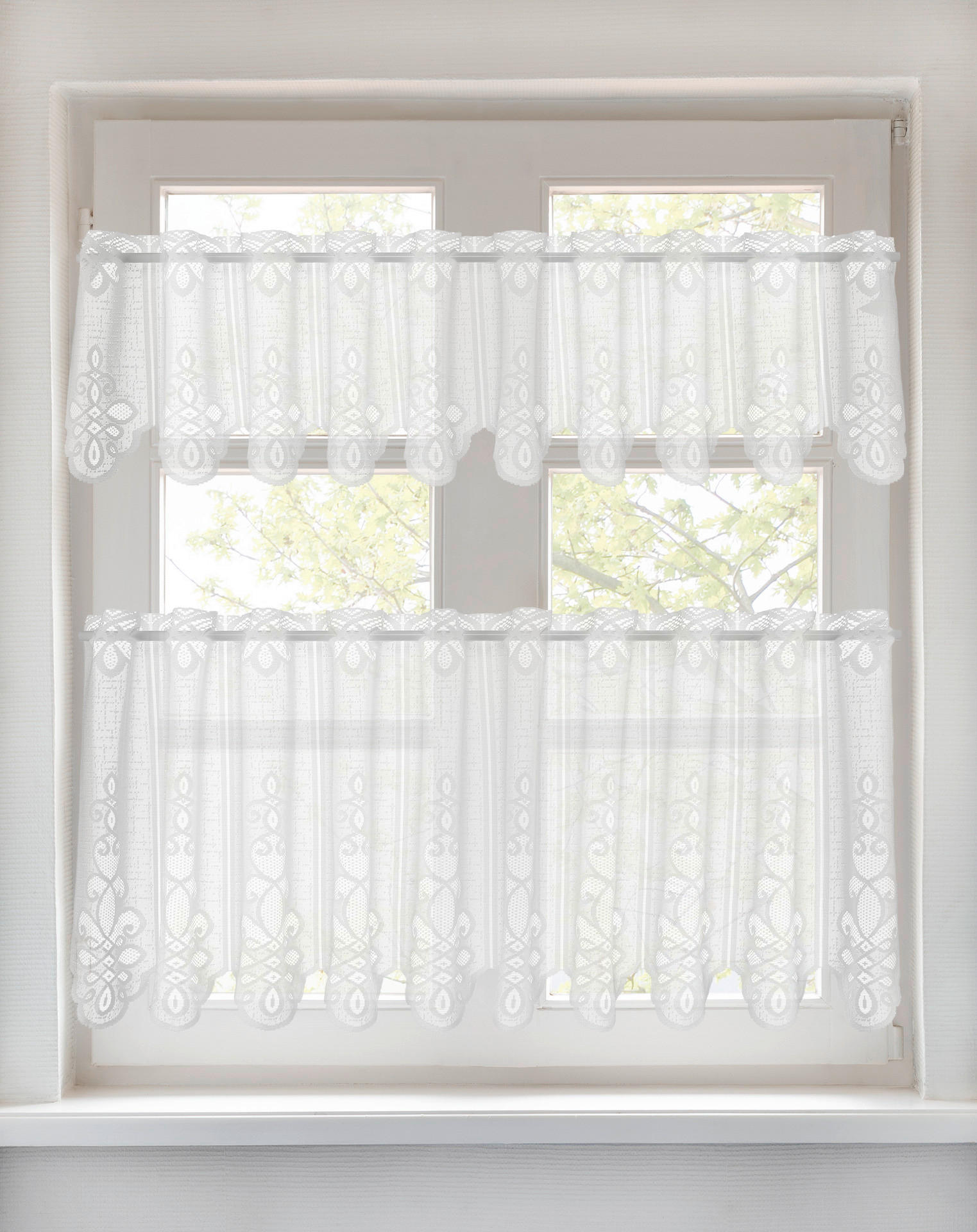 POCOline Scheibengardine Borkum weiß B/L: ca. 150x50 cm