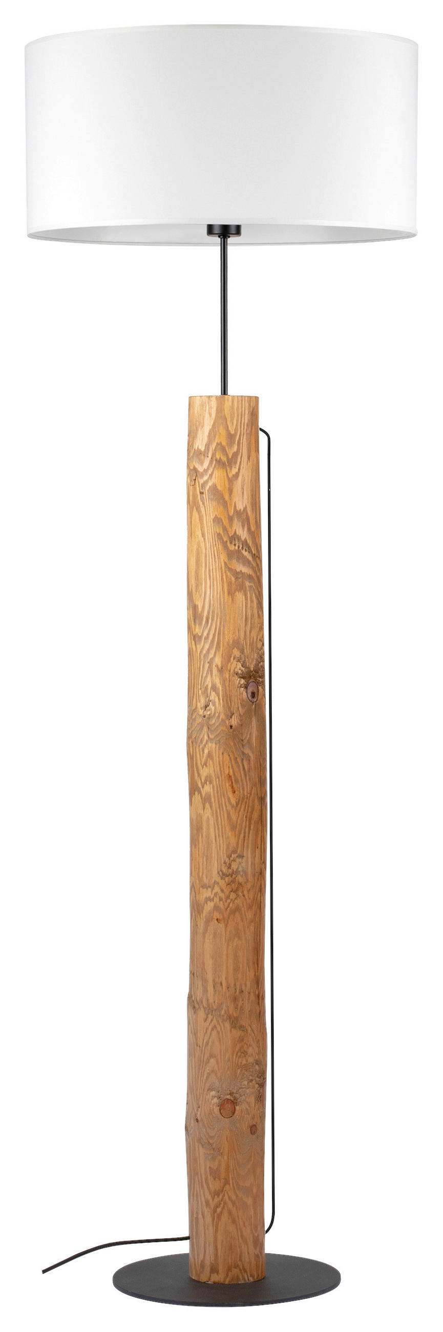 SPOT Light Stehleuchte Pino weiß natur Textil Kiefer H/D: ca. 161x50 cm E27 1 Brennstellen