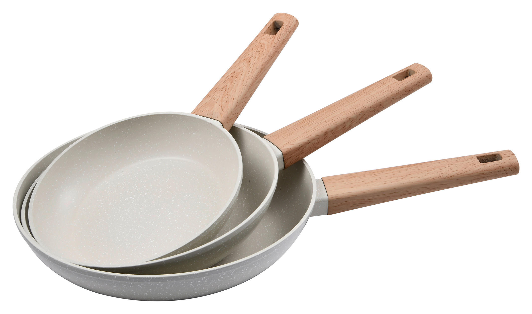 BERGNER Bratpfannen-Set NATURALLY weiß Alu 3 tlg.