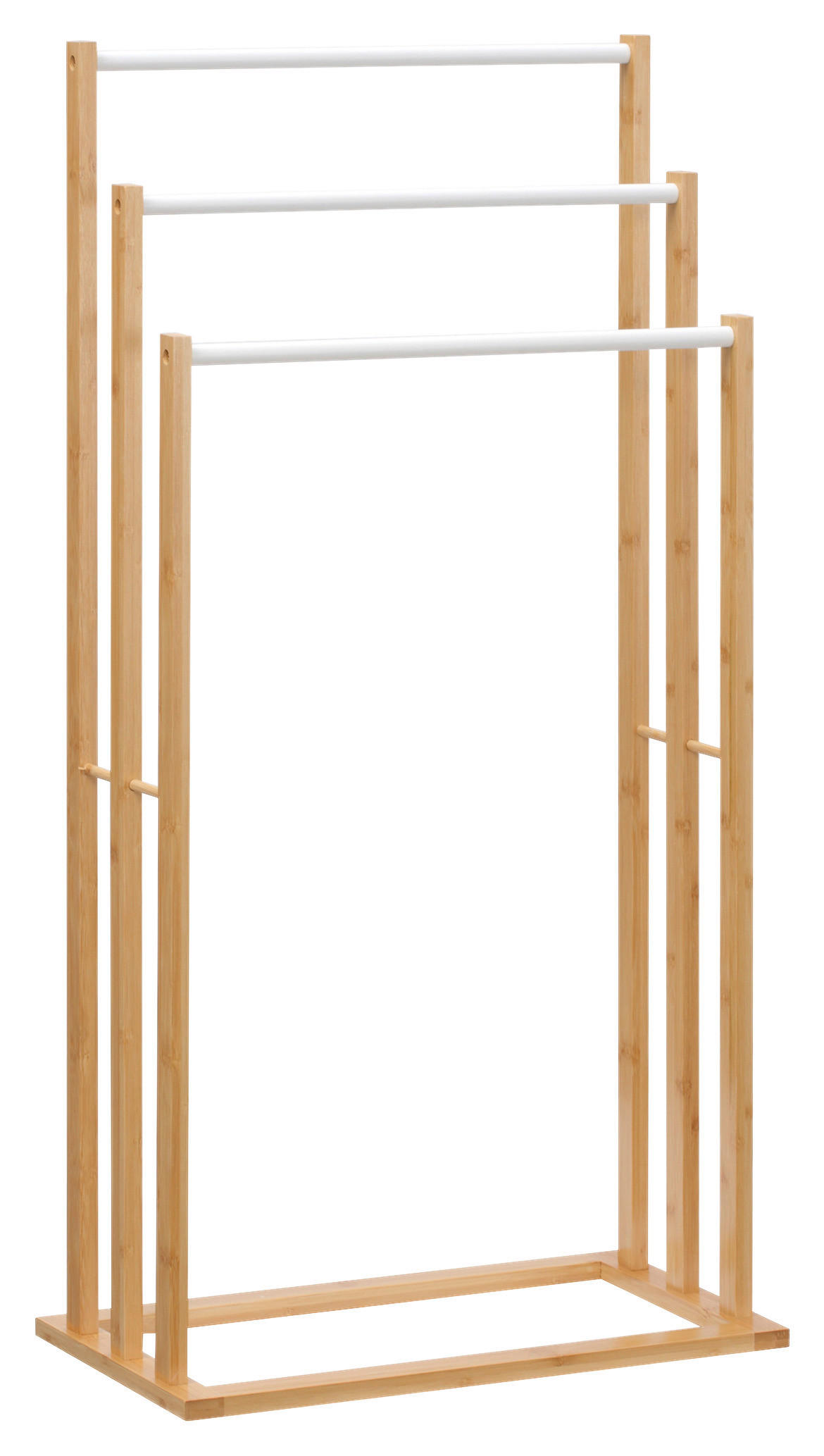 HOMCOM Handtuchhalter natur Bambus Edelstahl Polypropylen B/H/L: ca. 25,8x48x94 cm