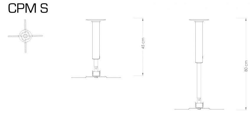 Thumbnail - VCM Deckenhalterung Deckenhalterung silber Alu