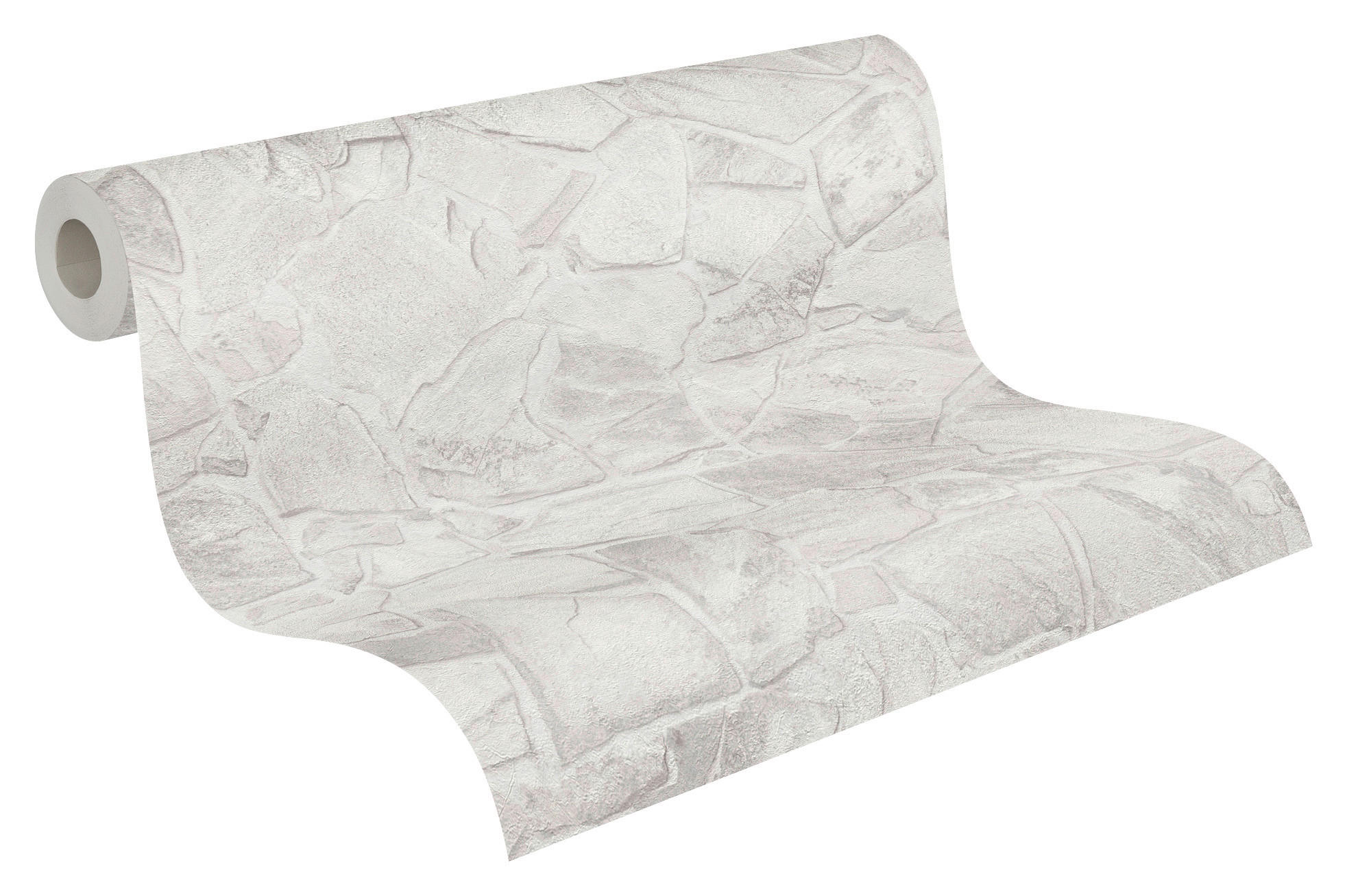 A.S.Creation Vliestapete weiß grau B/H/D: ca. 53x1005x8,3 cm