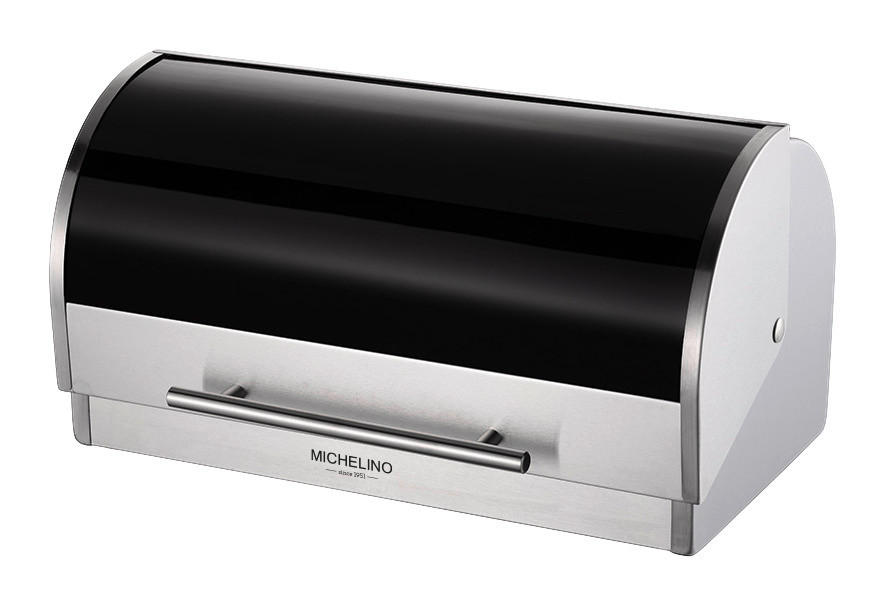 MICHELINO Brotkasten silber Edelstahl B/H/L: ca. 24x21x39,5 cm