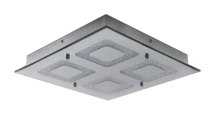 Näve Leuchten LED Deckenleuchte NV1223942 Chrom Metall B/H/T: ca. 36x6x36 cm null 1 Brennstellen