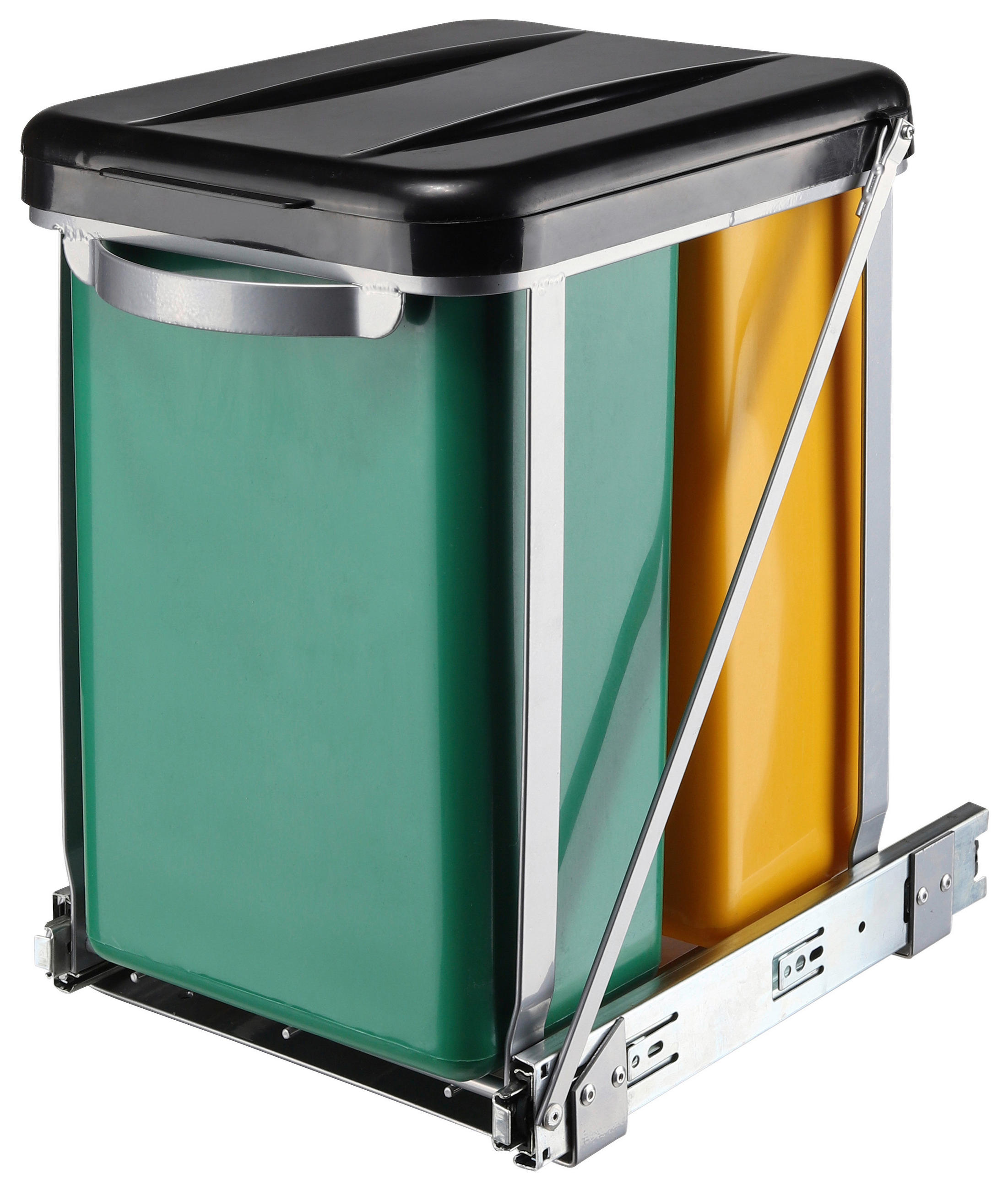 Teleskop Mülleimer gelb B/H/T: ca. 26x40x60 cm