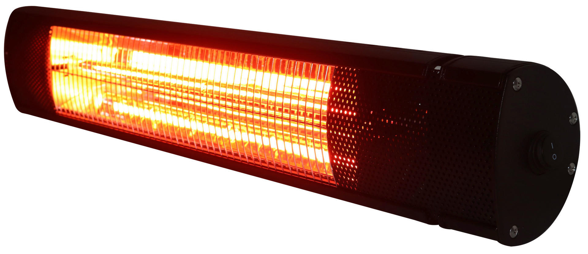 Thumbnail - Infrarot Heizstrahler schwarz Chrom Aluminium B/H/T: ca. 60,5x10,5x16 cm