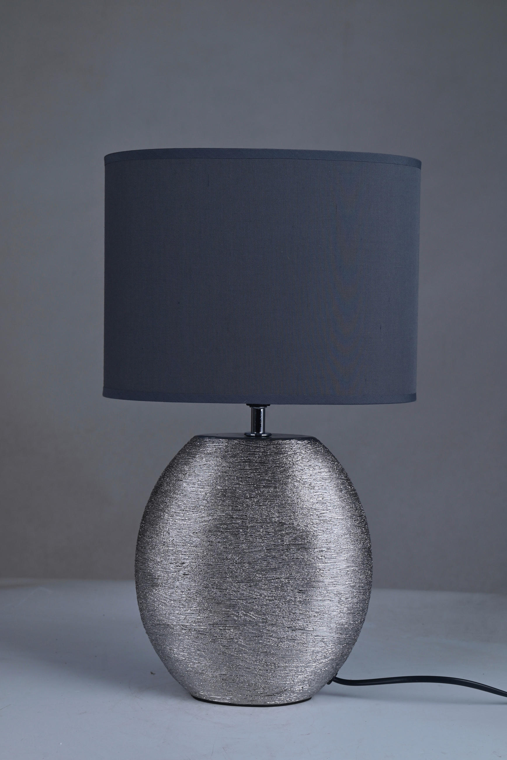 Thumbnail - POCOline Keramik_Tischleuchte Anouk grau silber Keramik B/H/L: ca. 15x45x26 cm E14 1 Brennstellen