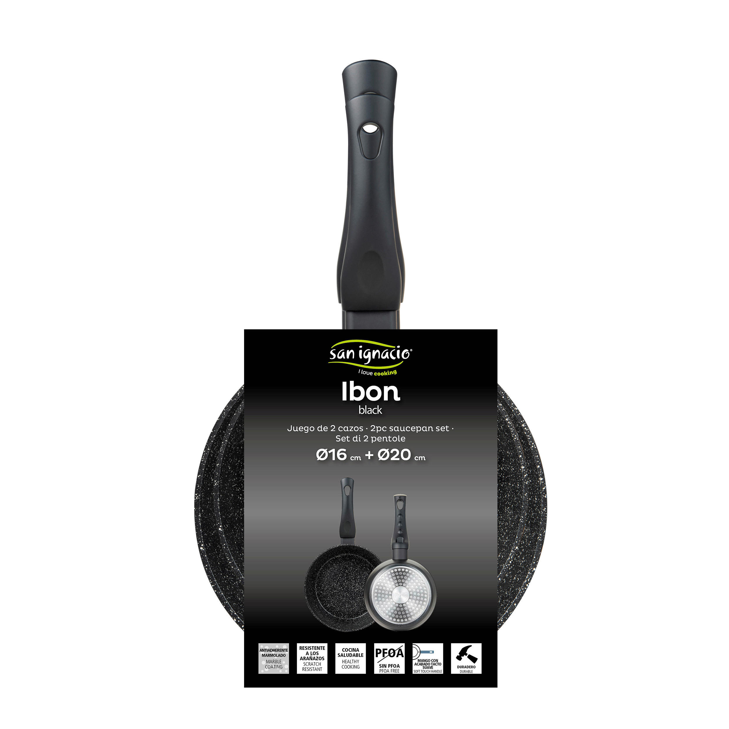 Thumbnail - SAN IGNACIO Topf-Set IBON BLACK schwarz Aluminium