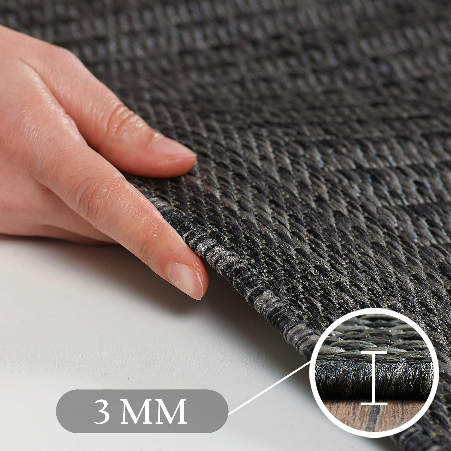 Thumbnail - Ayyildiz Teppich GIZA schwarz B/L: ca. 160x230 cm