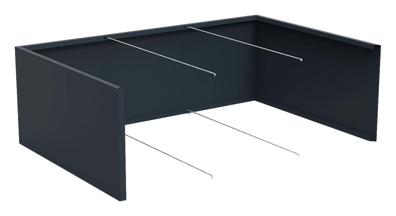 Thumbnail - Herstera Garden Pflanzkasten grau Stahl B/H/L: ca. 100x50x150 cm