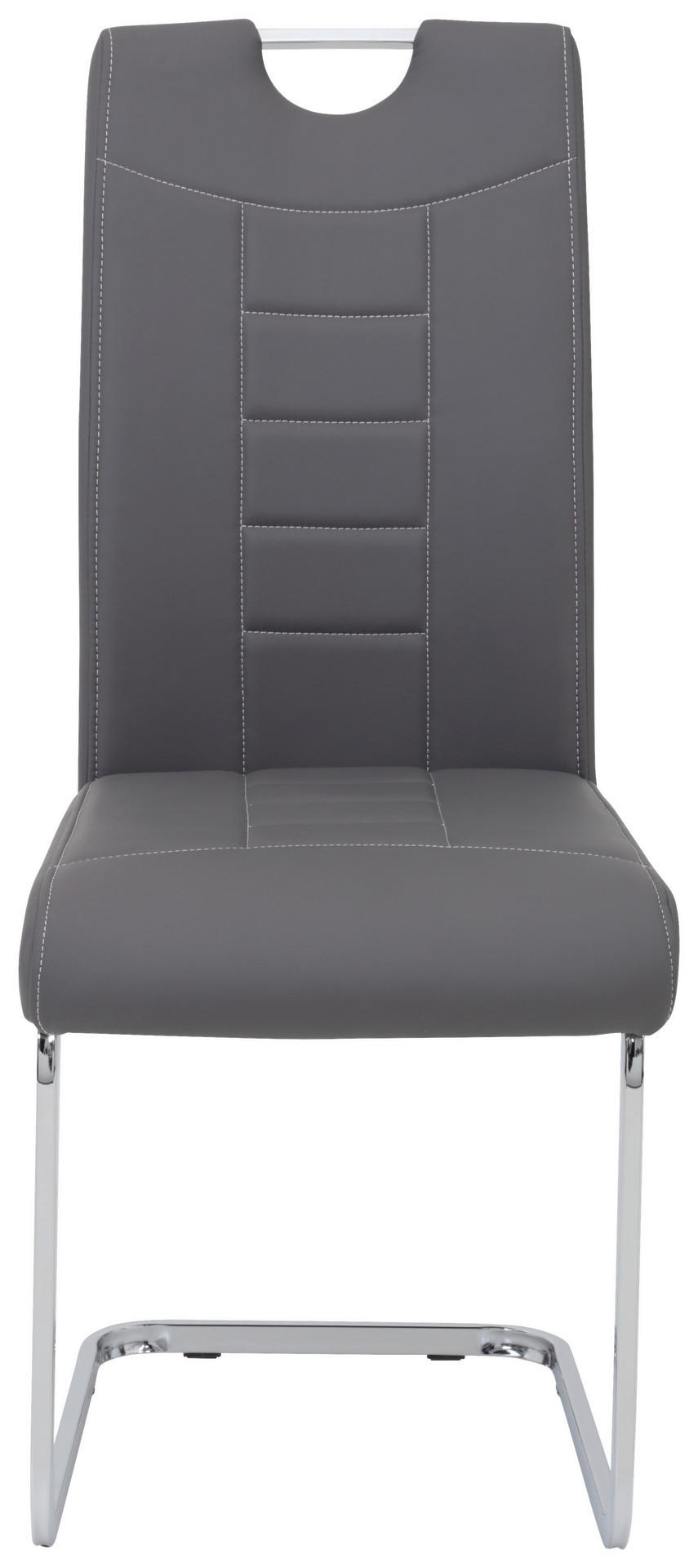 Thumbnail - Schwingstuhl Ruby 4er Set grau Kunstleder B/H/T: ca. 44x103x60 cm