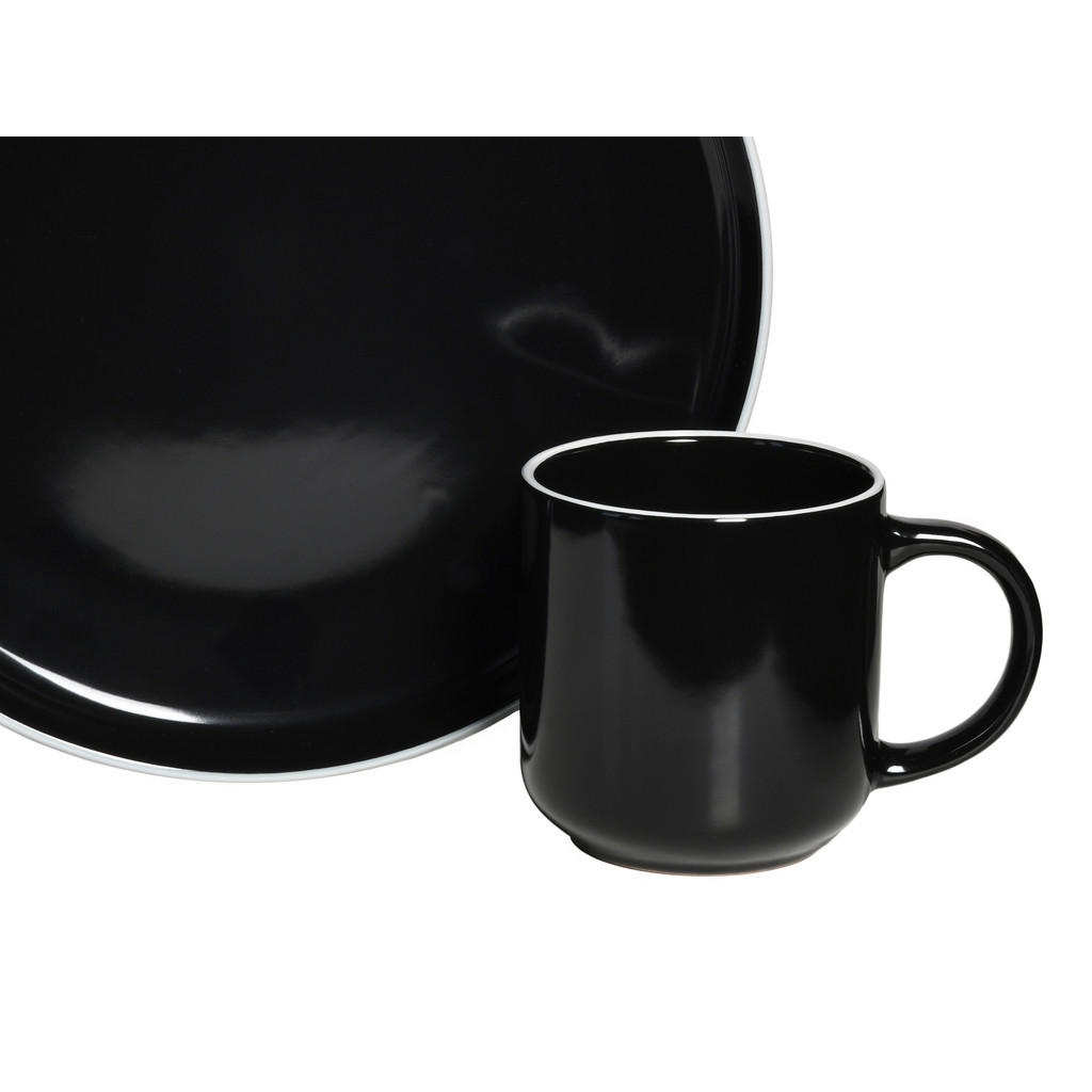 Thumbnail - CreaTable Tafelservice Nordic Gourmet schwarz Steinzeug 12 tlg.